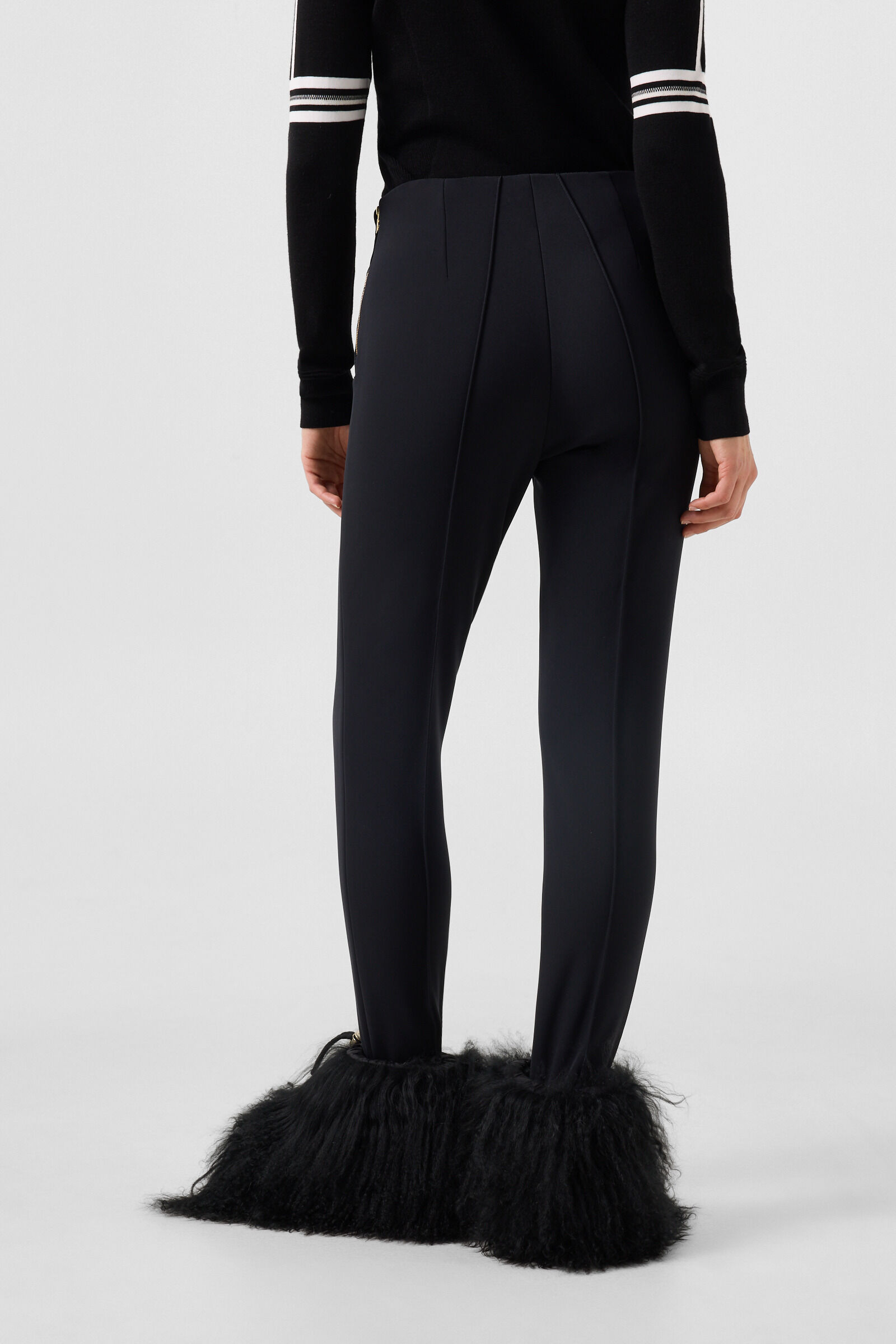 Elaine Softshell Stirrup Trousers with Gussets Black