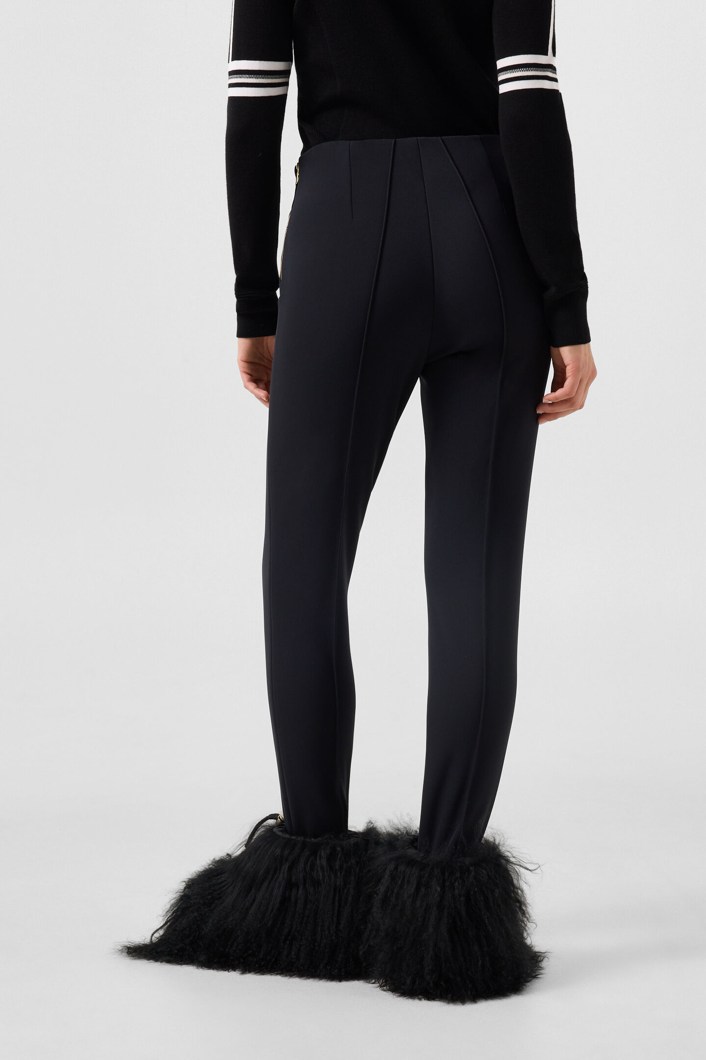 Elaine Softshell Stirrup Trousers with Gussets Black
