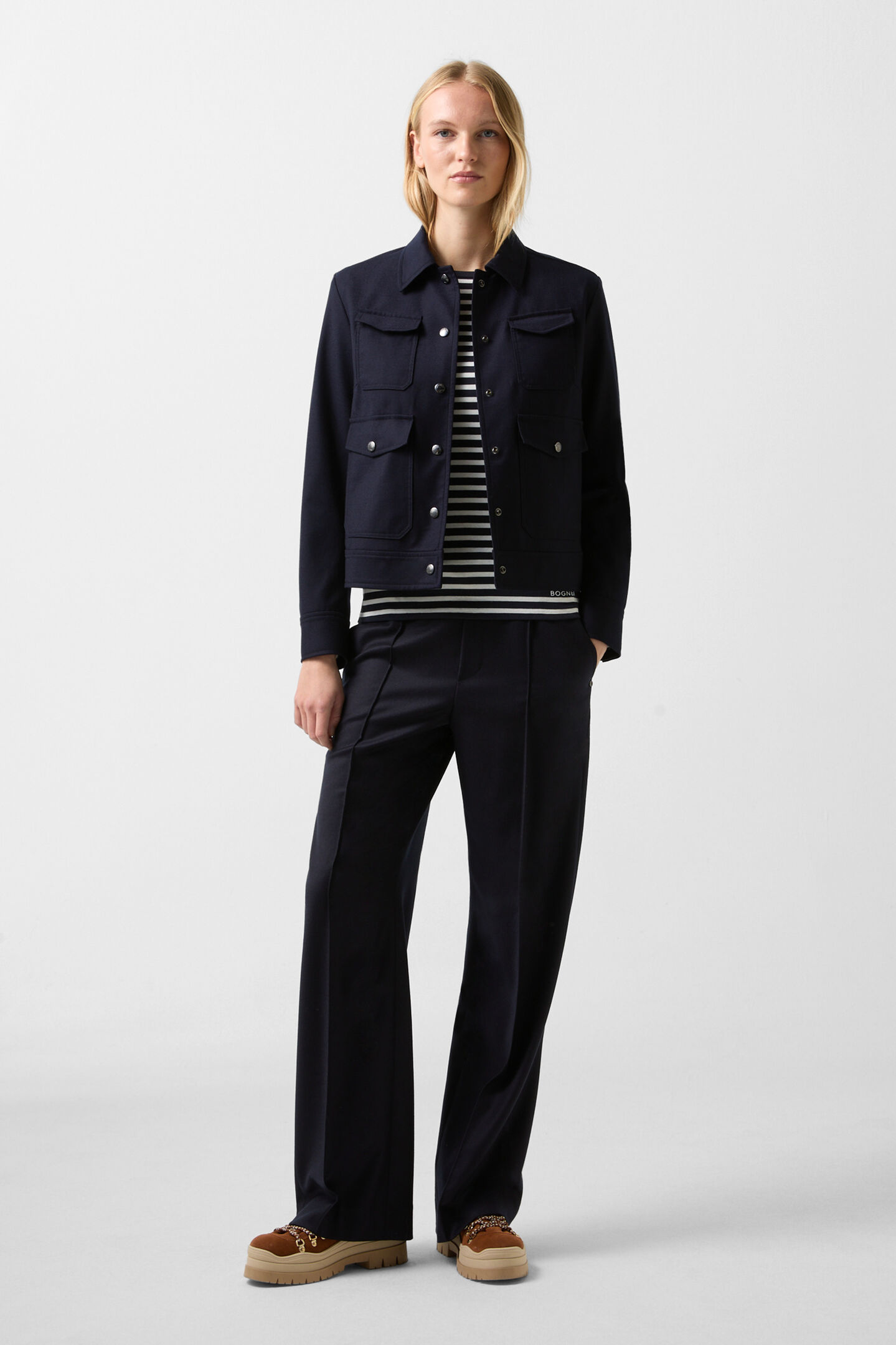 Emily flannel jacket Navy blue