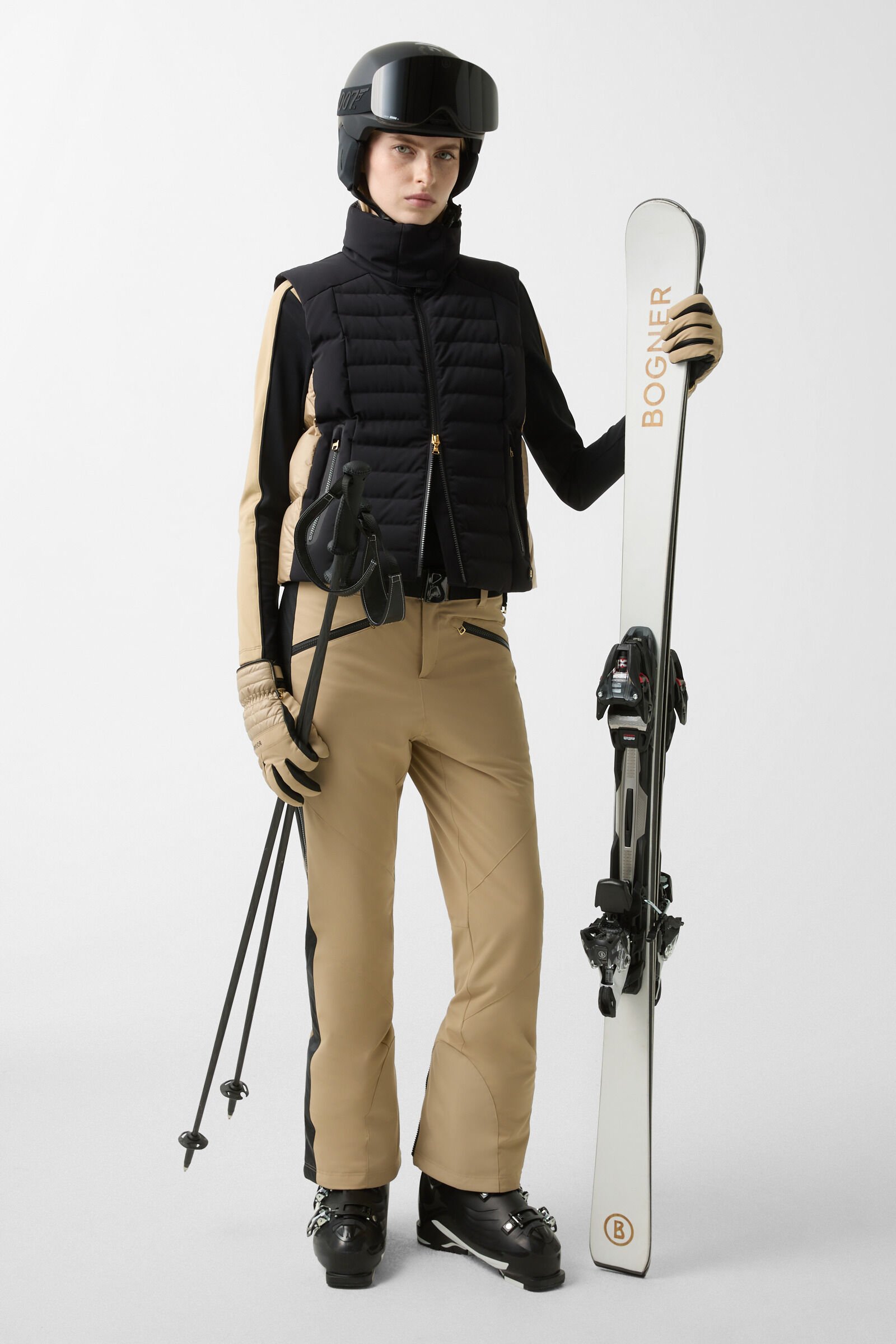 Bond down waistcoat Black/beige