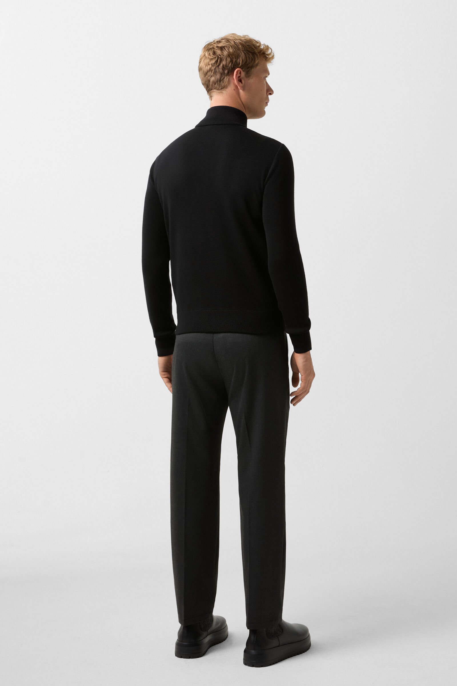 Zisco hybrid knit jacket Black