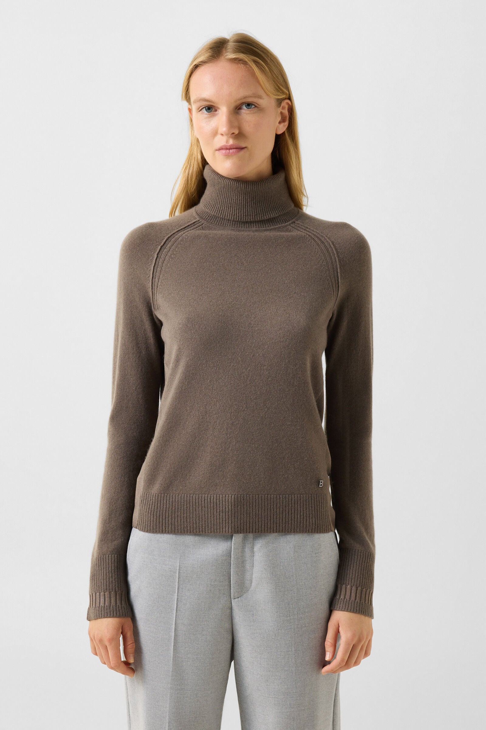 Vaiana pure new wool and cashmere jumper Grey-brown