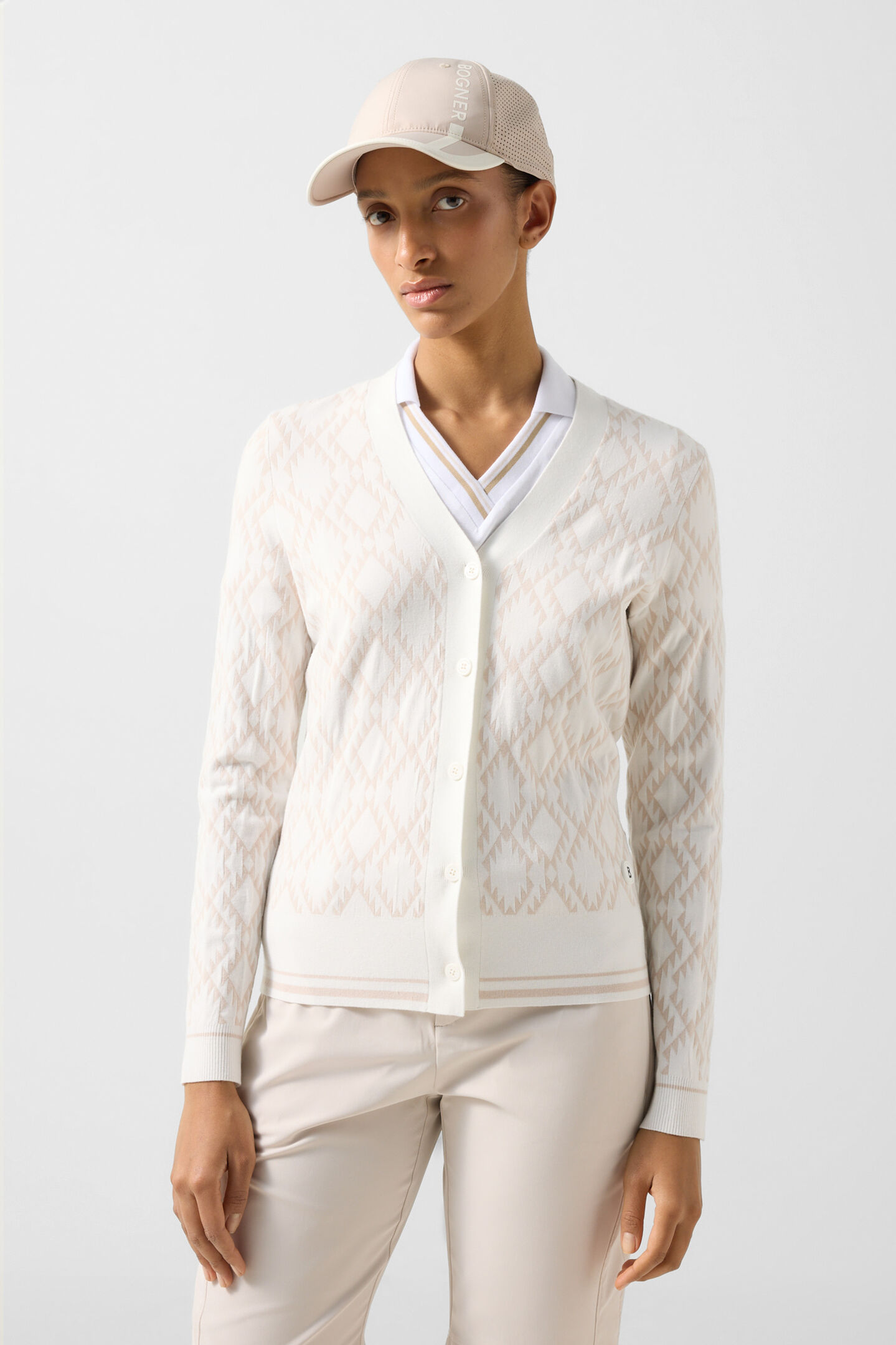Amber knit jacket Cream/Sand