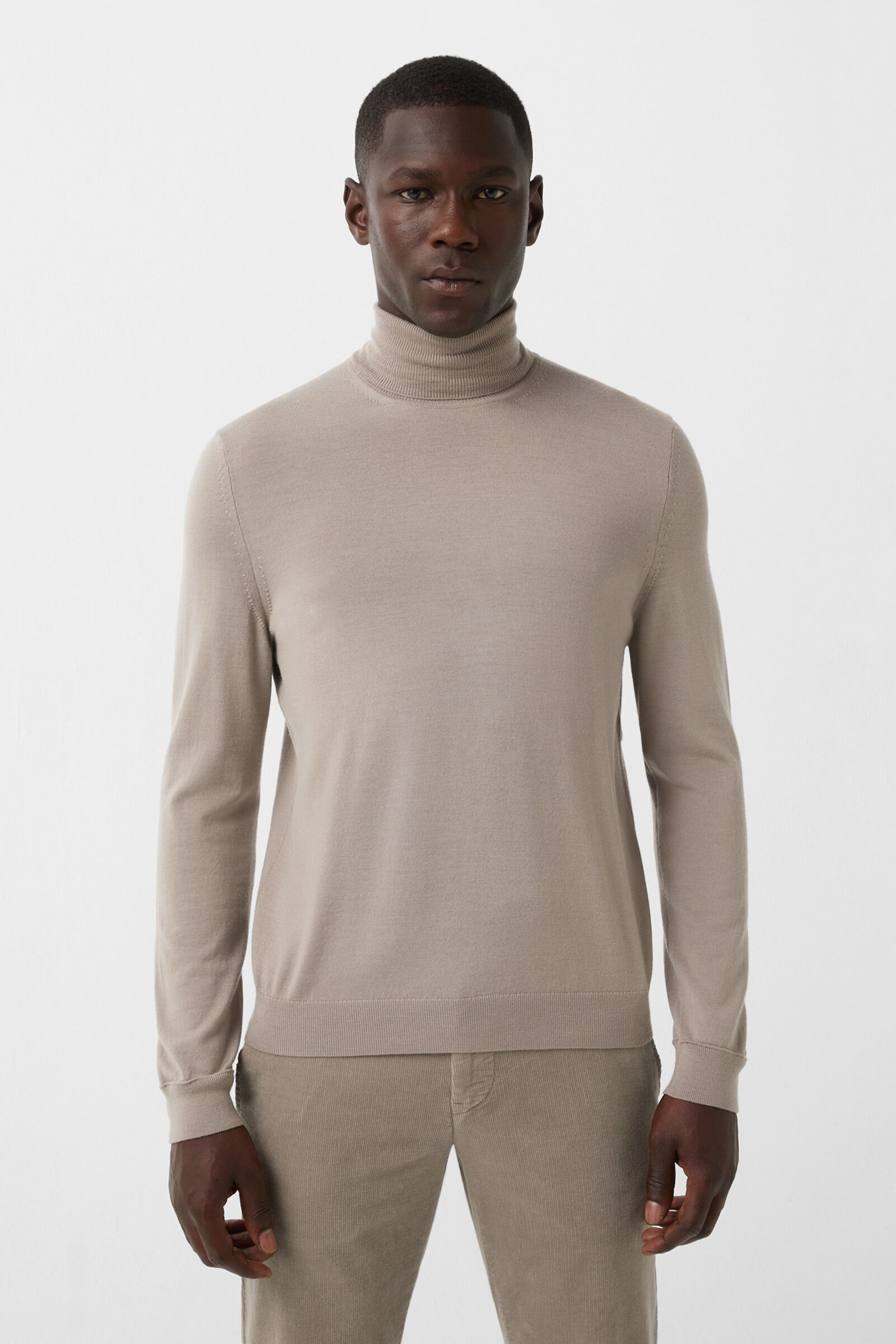 Gordon turtleneck jumper Greige