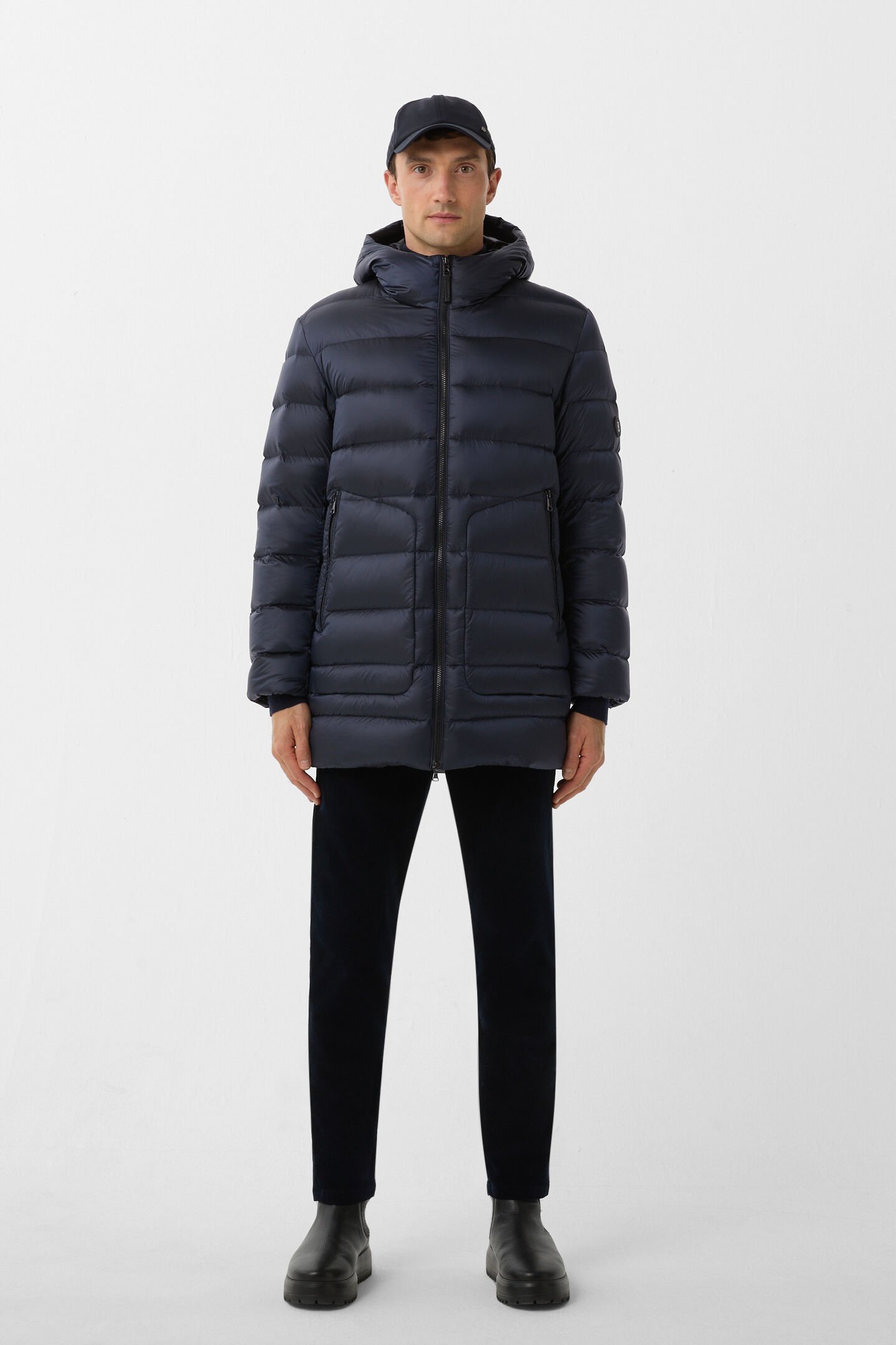 Herby down short coat Dark blue
