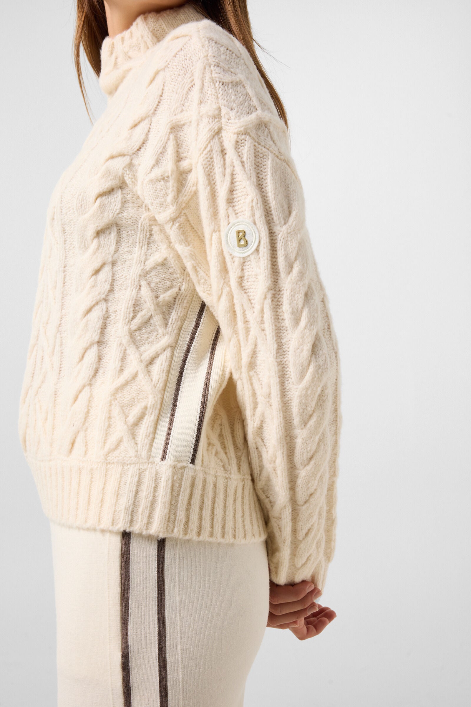 Schurwoll-Pullover Malene Off-White