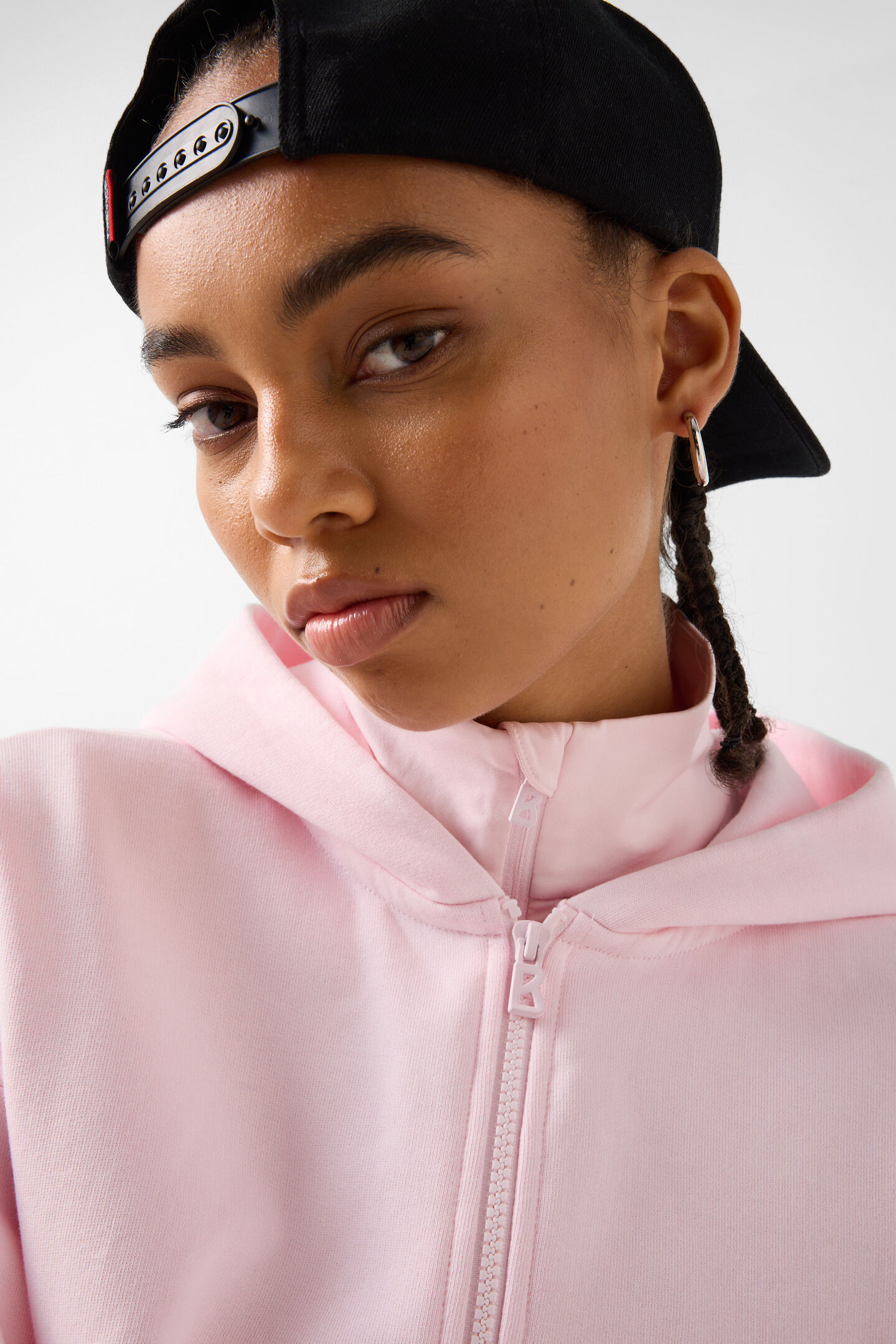 Ilona cotton hoodie jersey jacket Pink