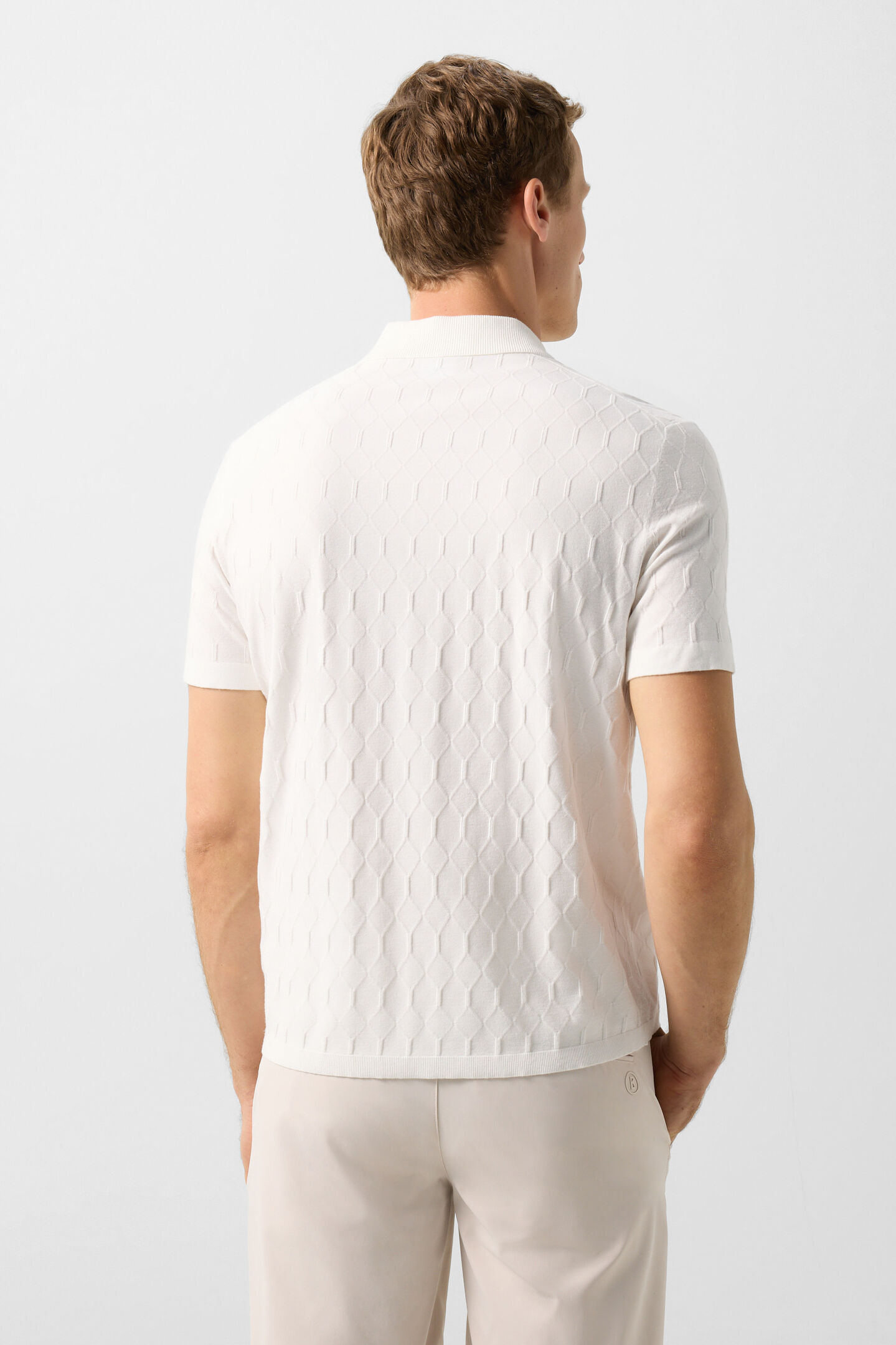 Strick-Polo-Shirt Maxim Off-White