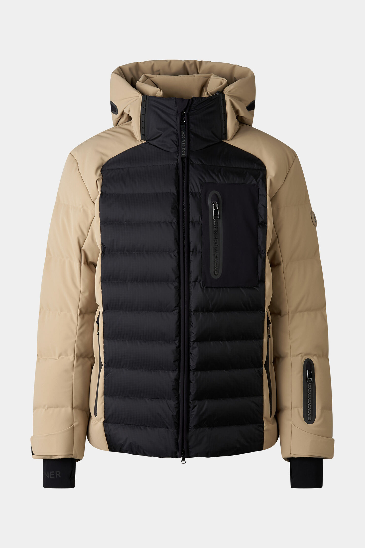 Ski-Daunenjacke Bond Beige/Schwarz