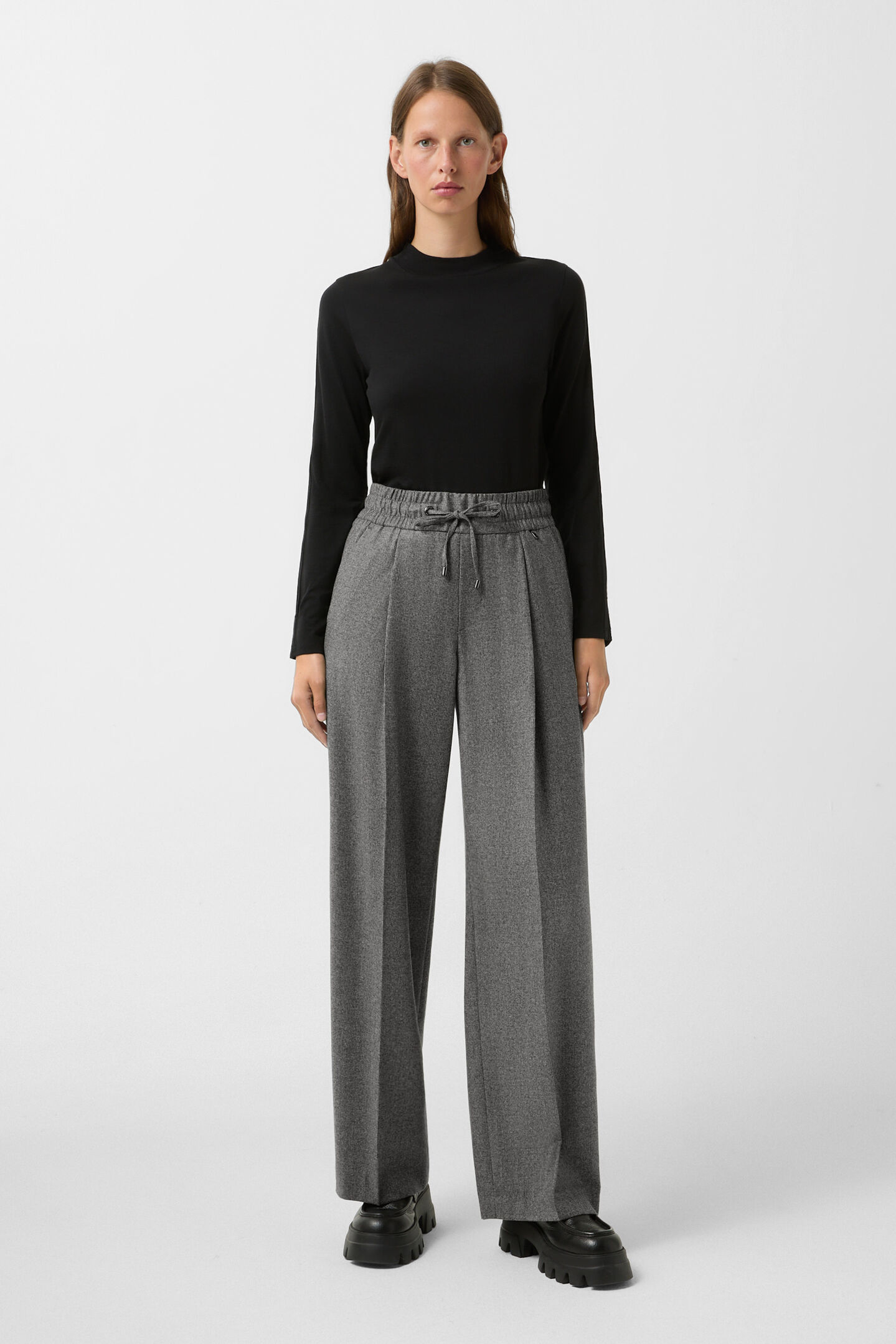 Geplooide broek Ella Antraciet