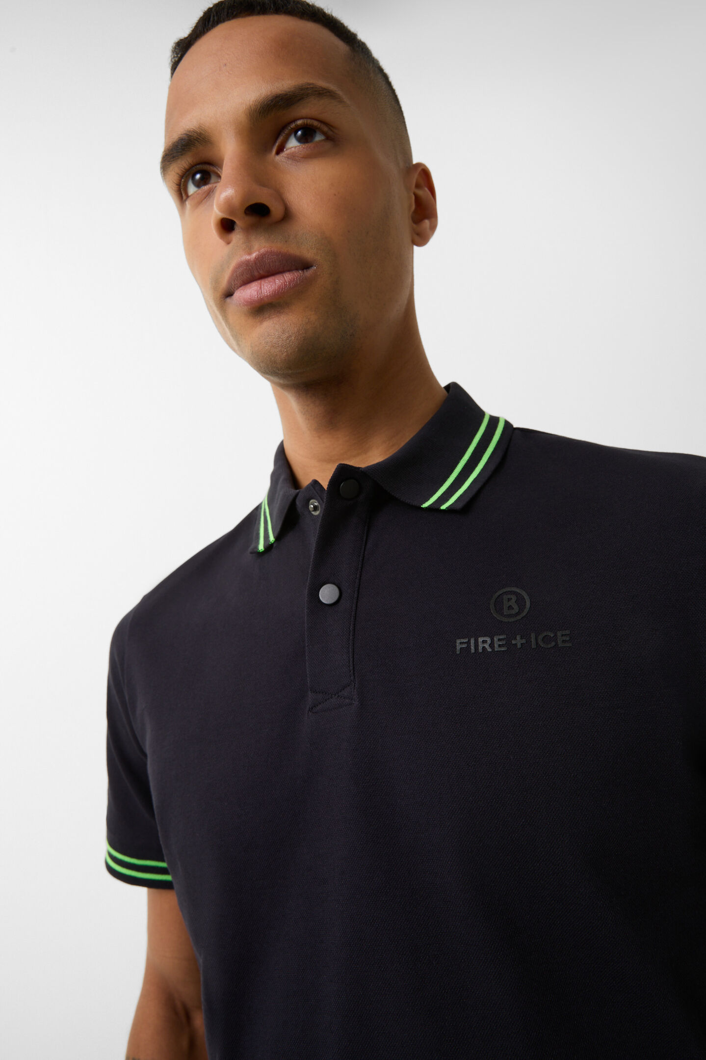 Arjan polo shirt Dark blue/lime