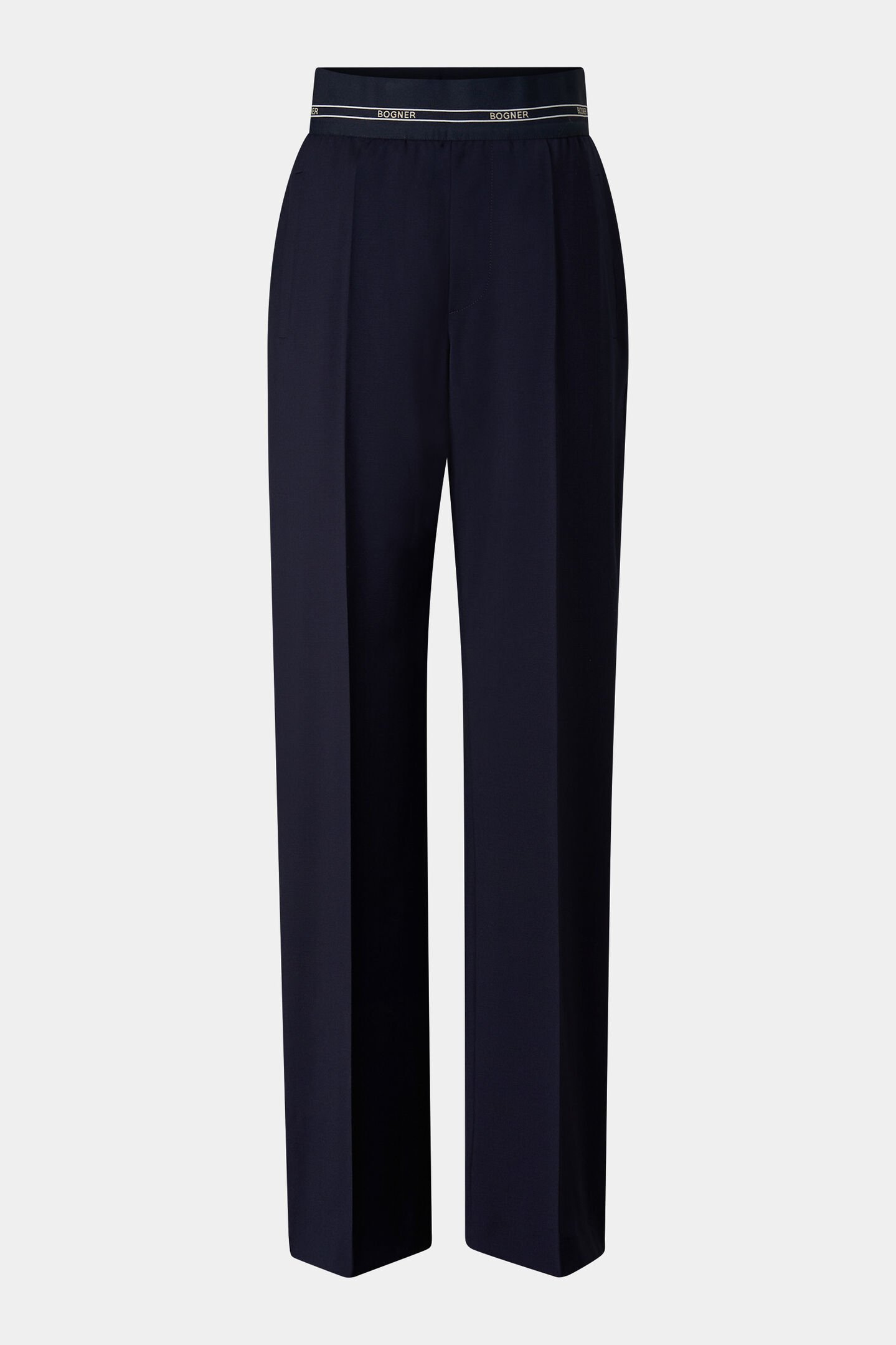 Terry virgin wool trousers Navy blue