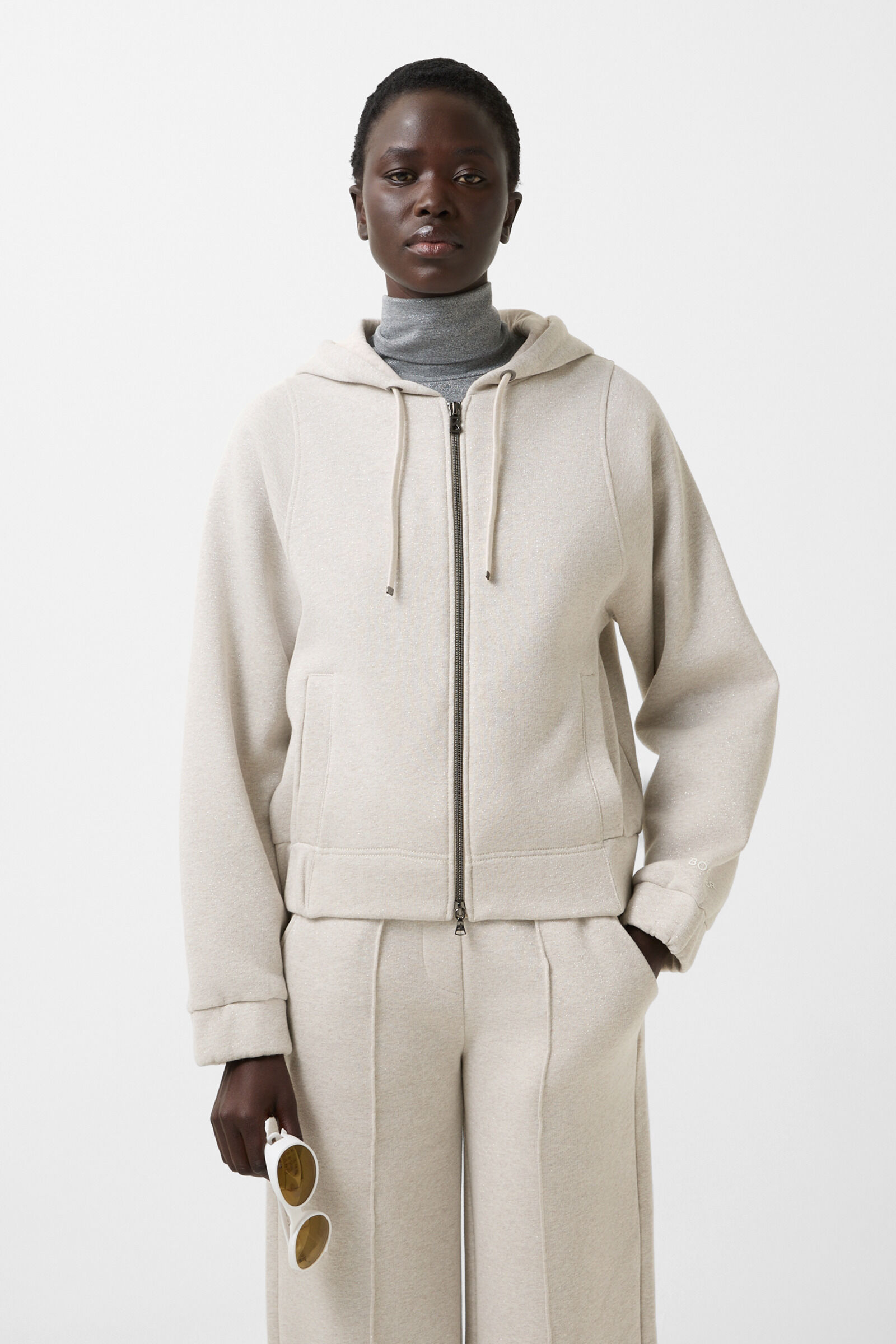 Talli jersey jacket Greige