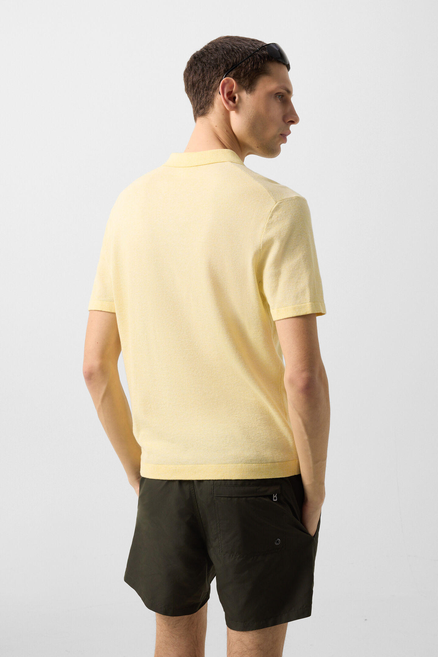 Lyon knitted polo shirt Yellow