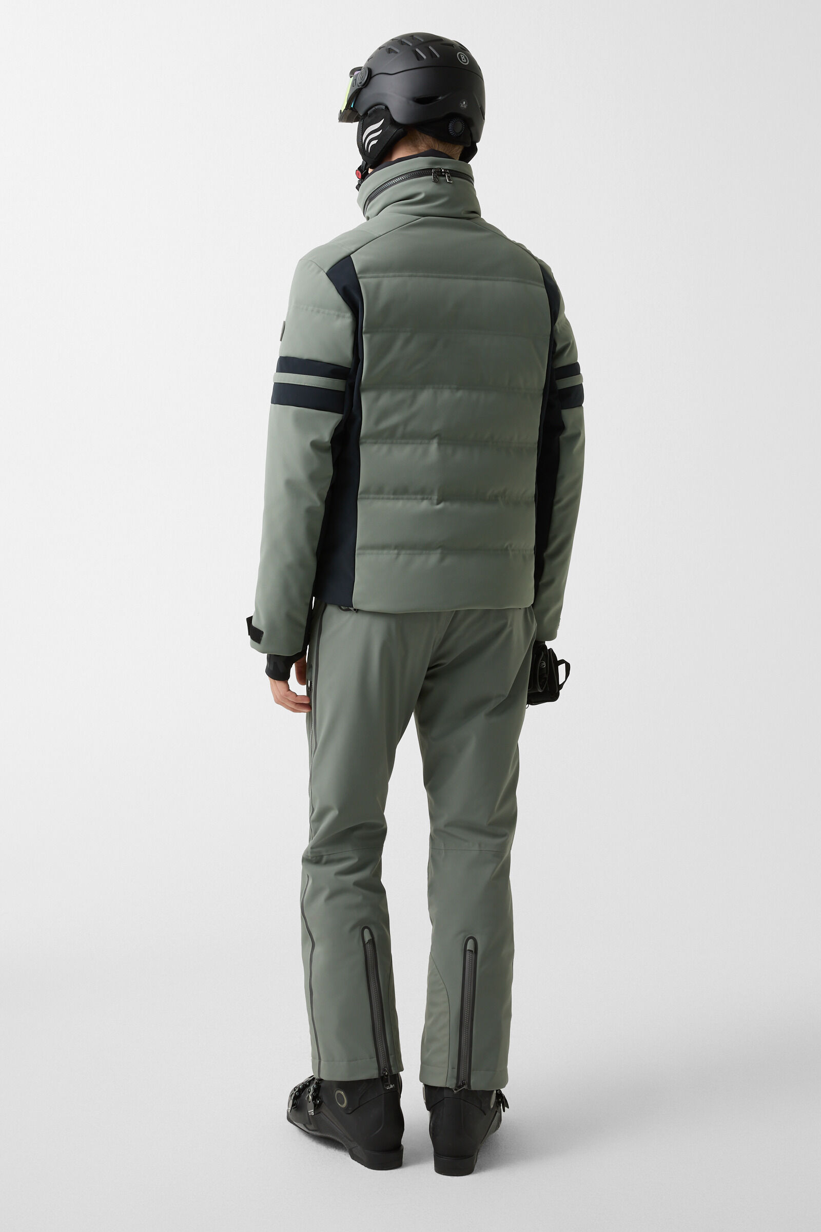 Minho down ski jacket Olive green/black