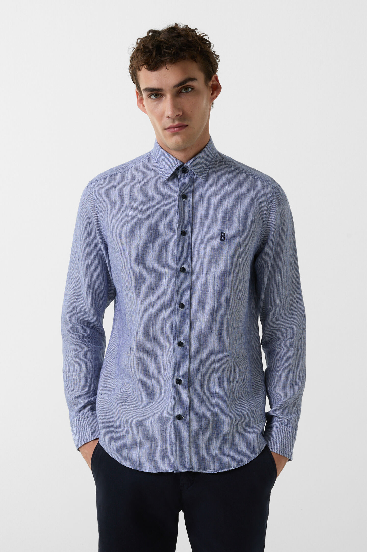 Timi linen shirt Navy blue