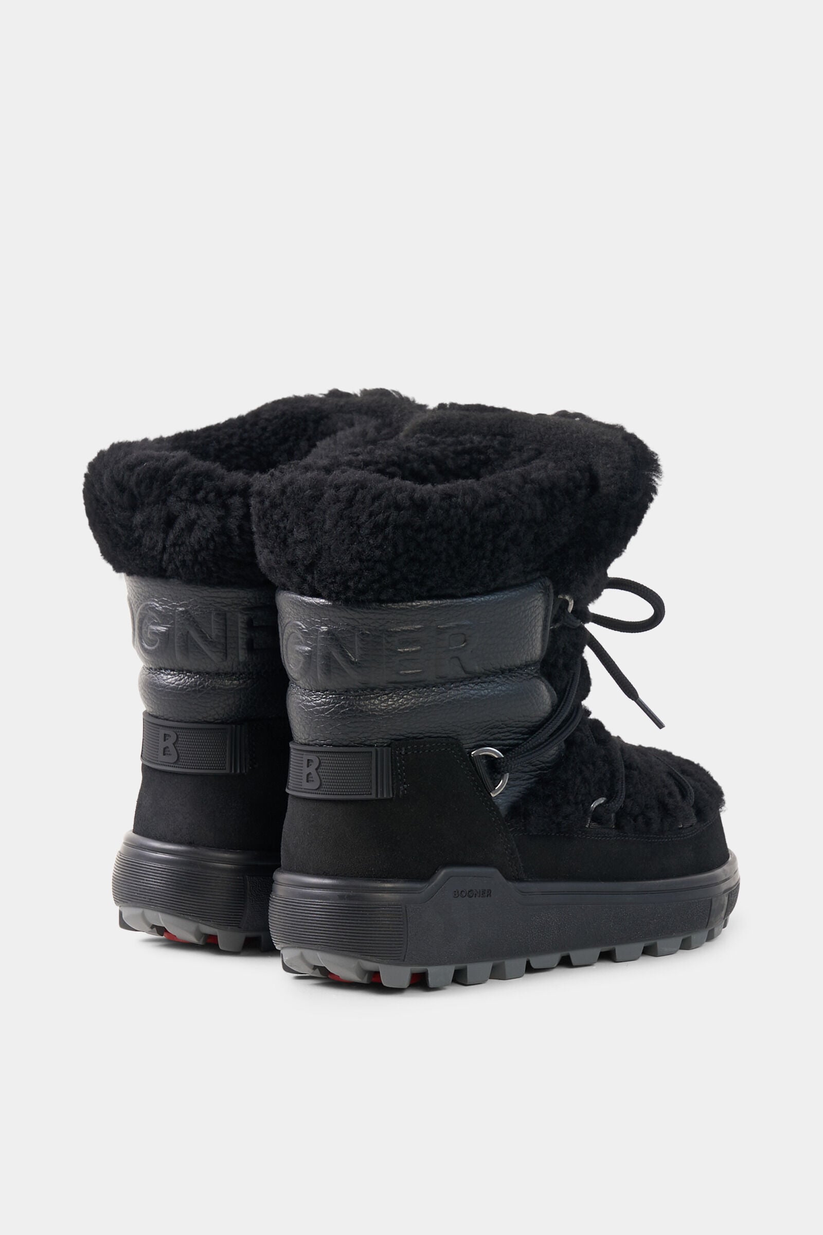 Snow Boots Chamonix mit Spikes Schwarz