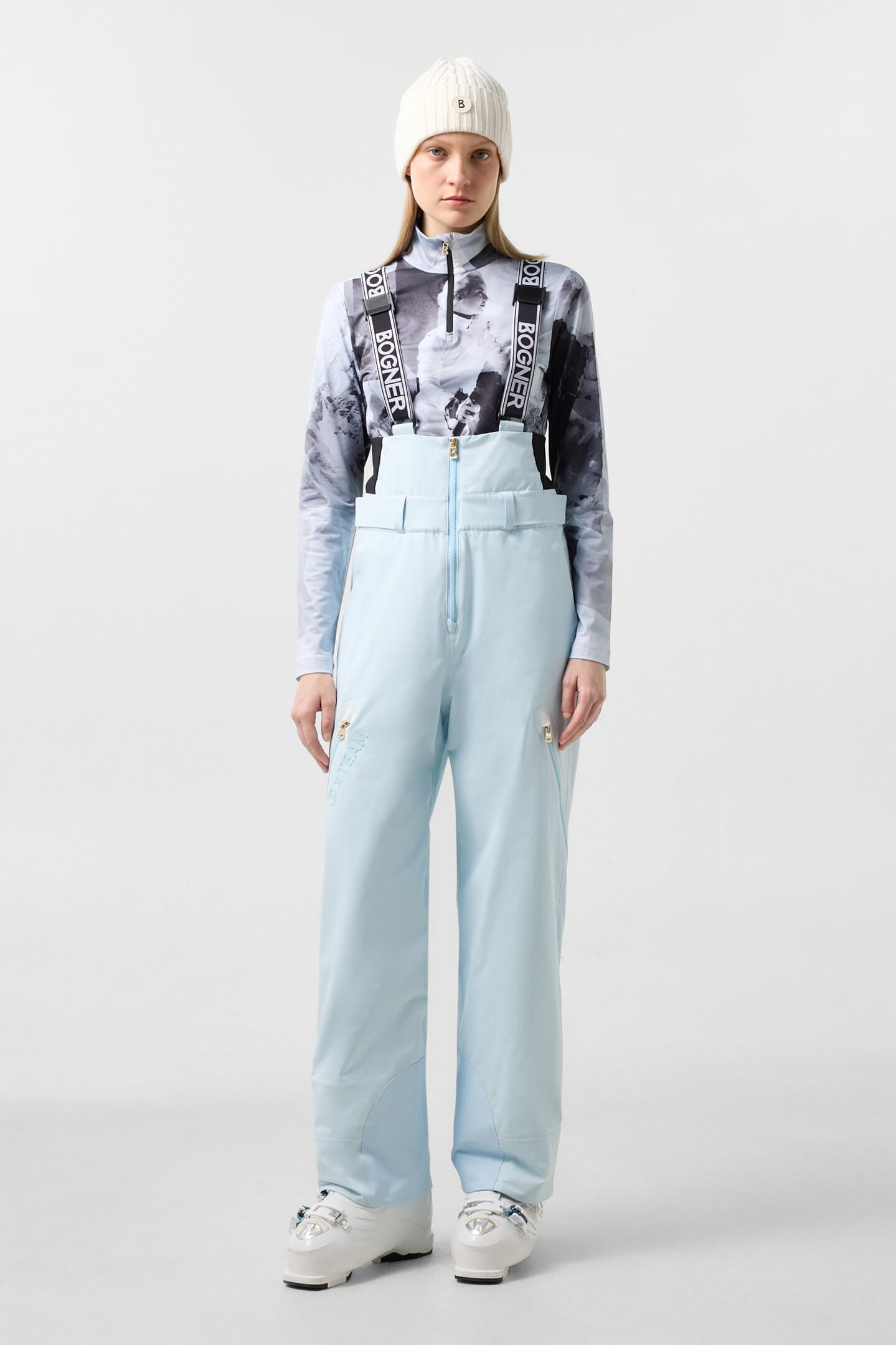 Jila Ski Dungarees Light blue