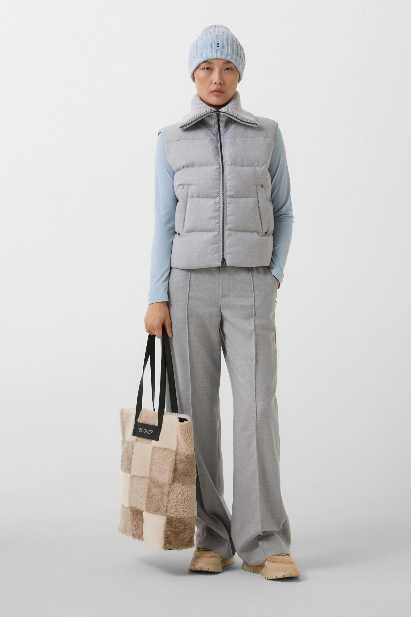 Daunenweste Eloise Hellgrau