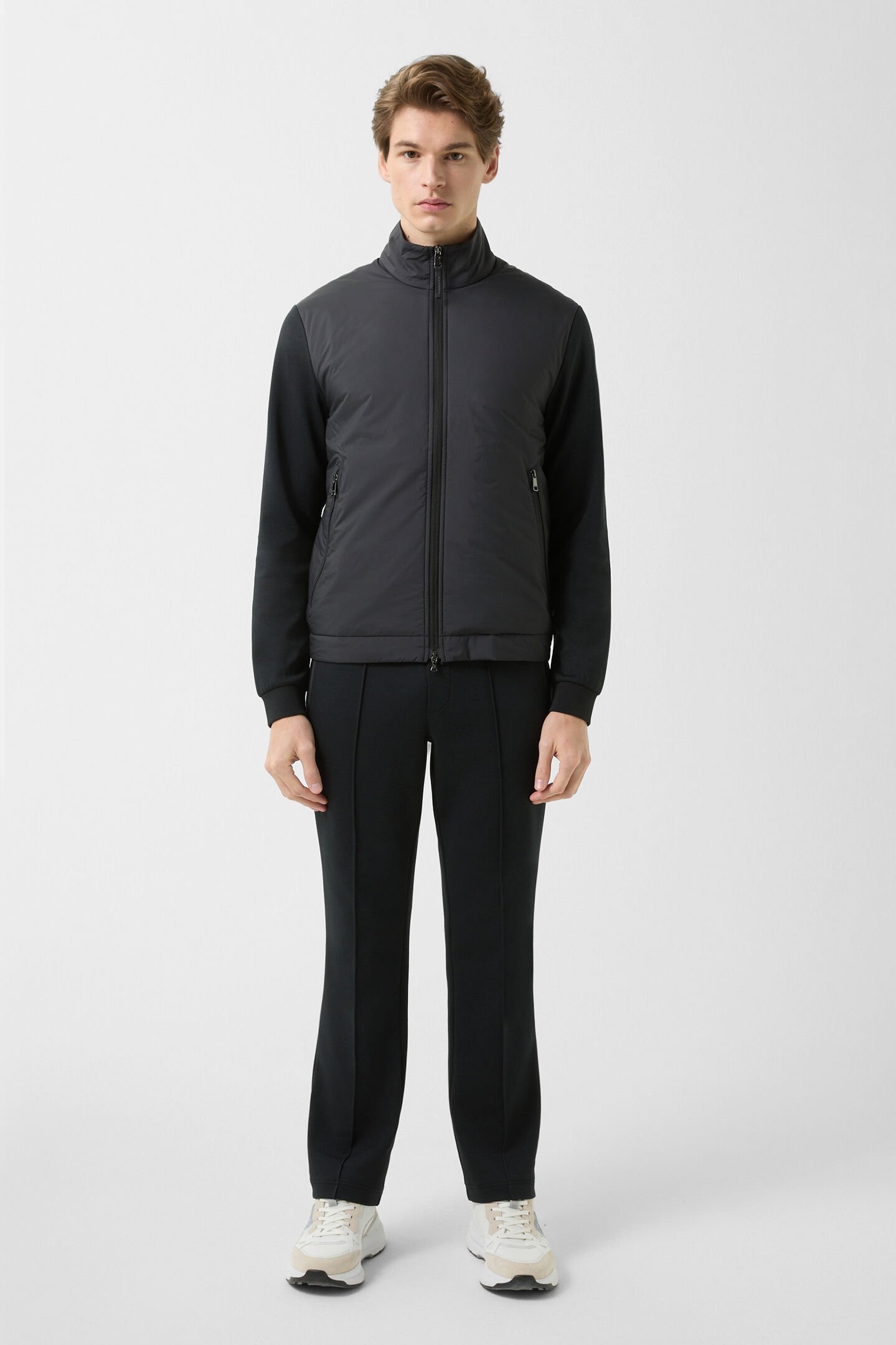 Rover hybrid jersey jacket Black