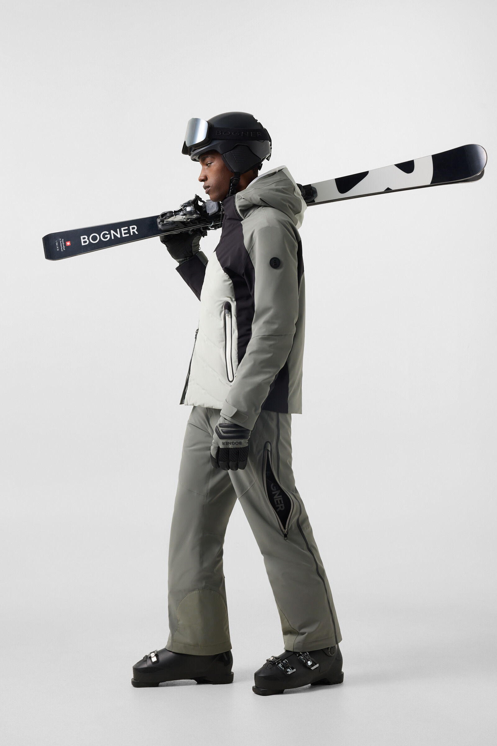 Tim's ski trousers Grey/Olive