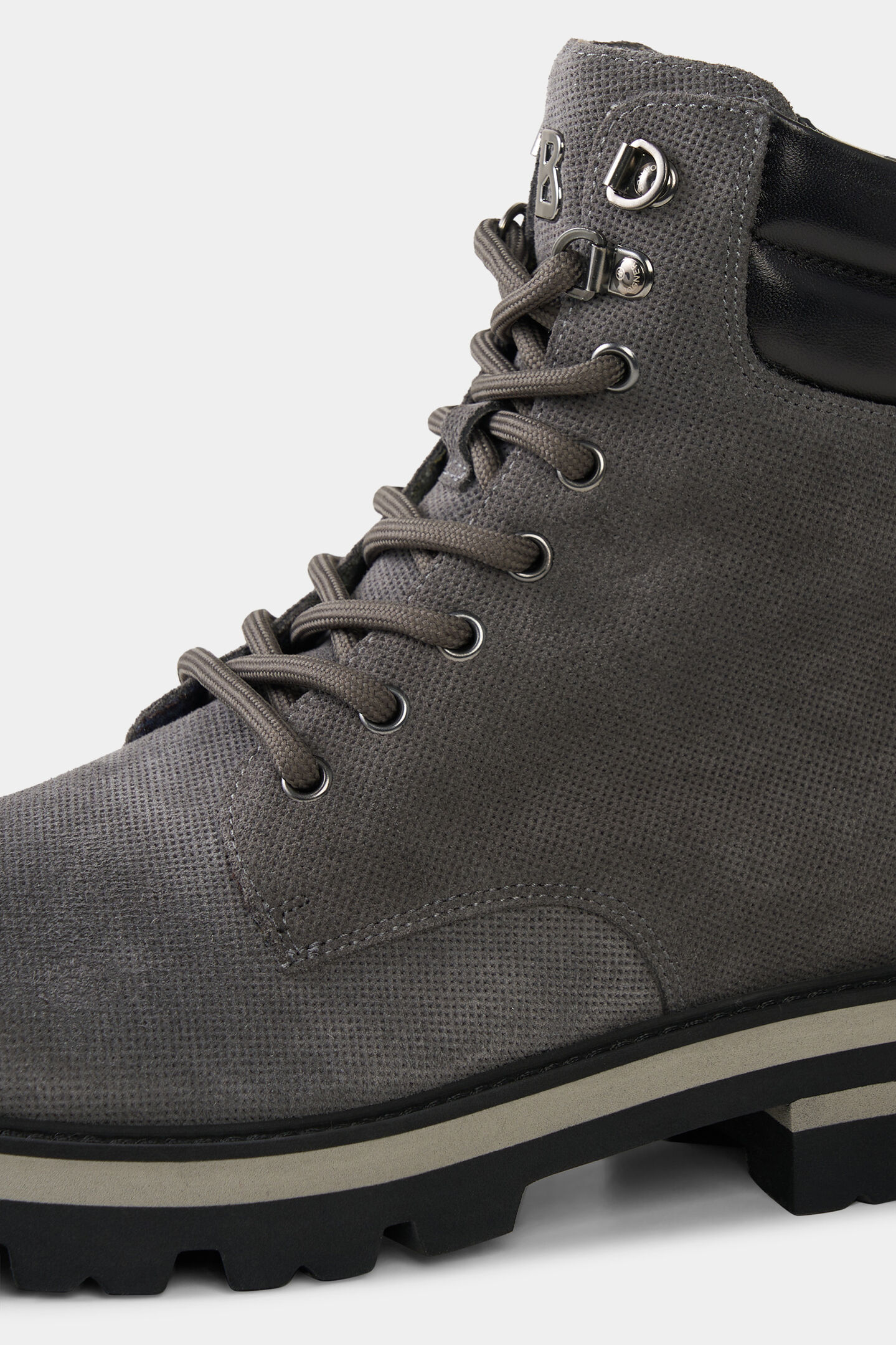 Lace-up boots Courchevel Grey/black