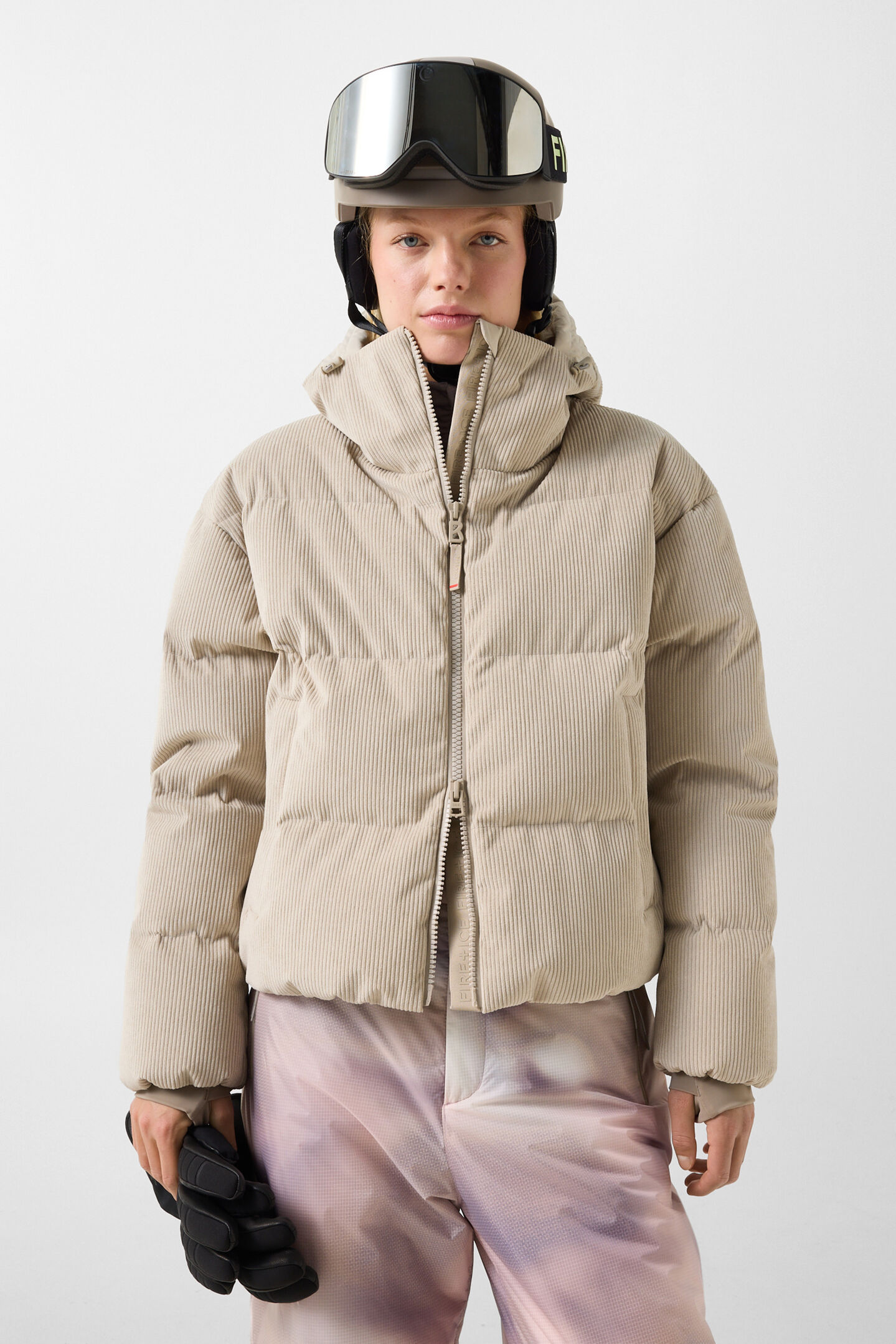 Neila corduroy ski jacket Beige