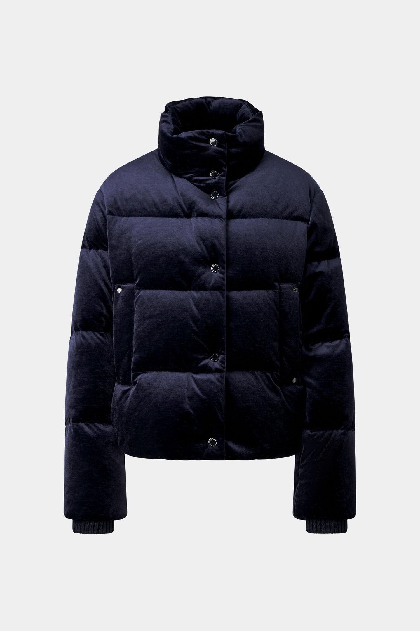Samt-Daunenjacke Oliva Navy