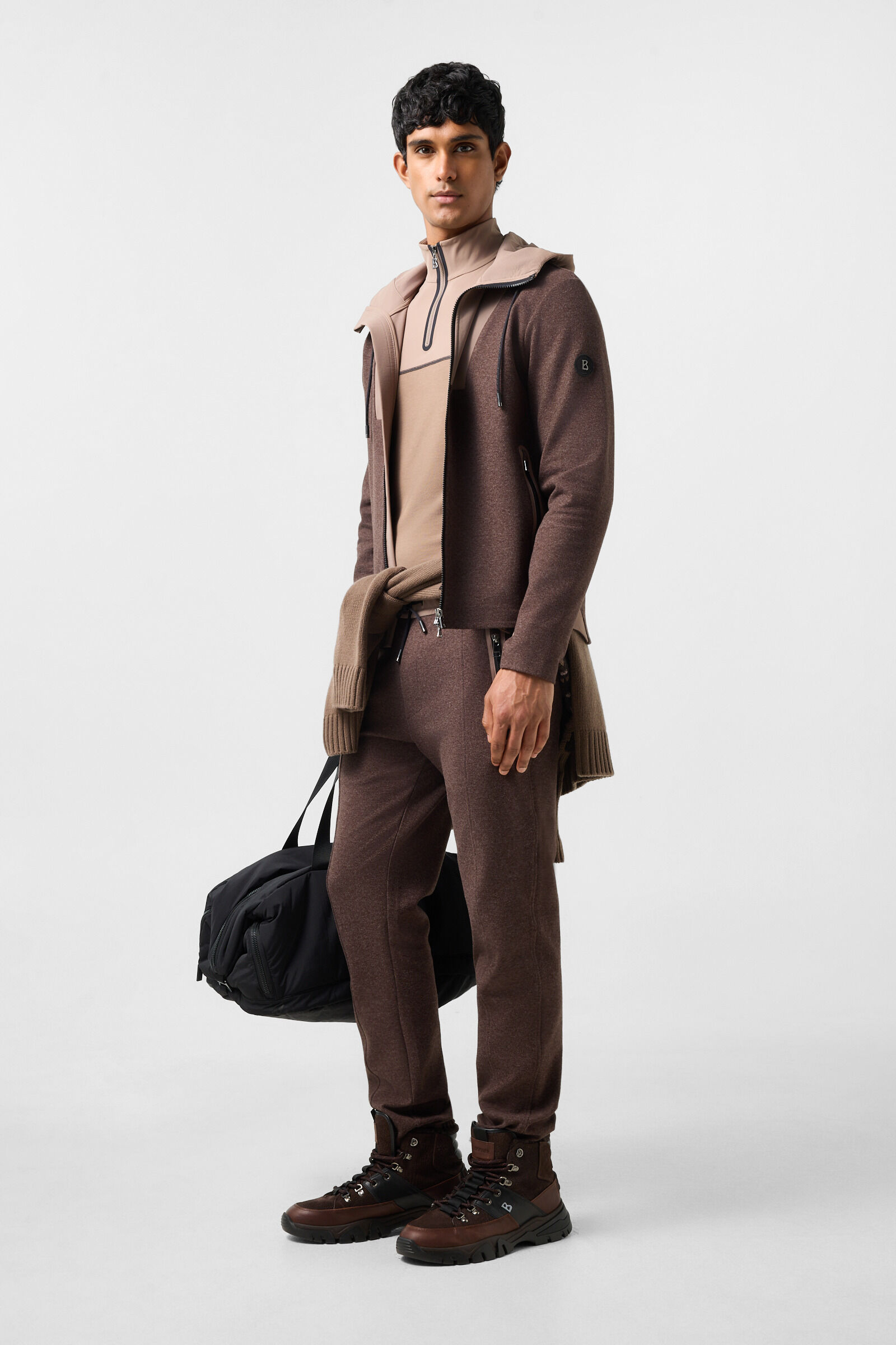 Jannis Mid-Layer Hybrid Jacket Dark brown/taupe