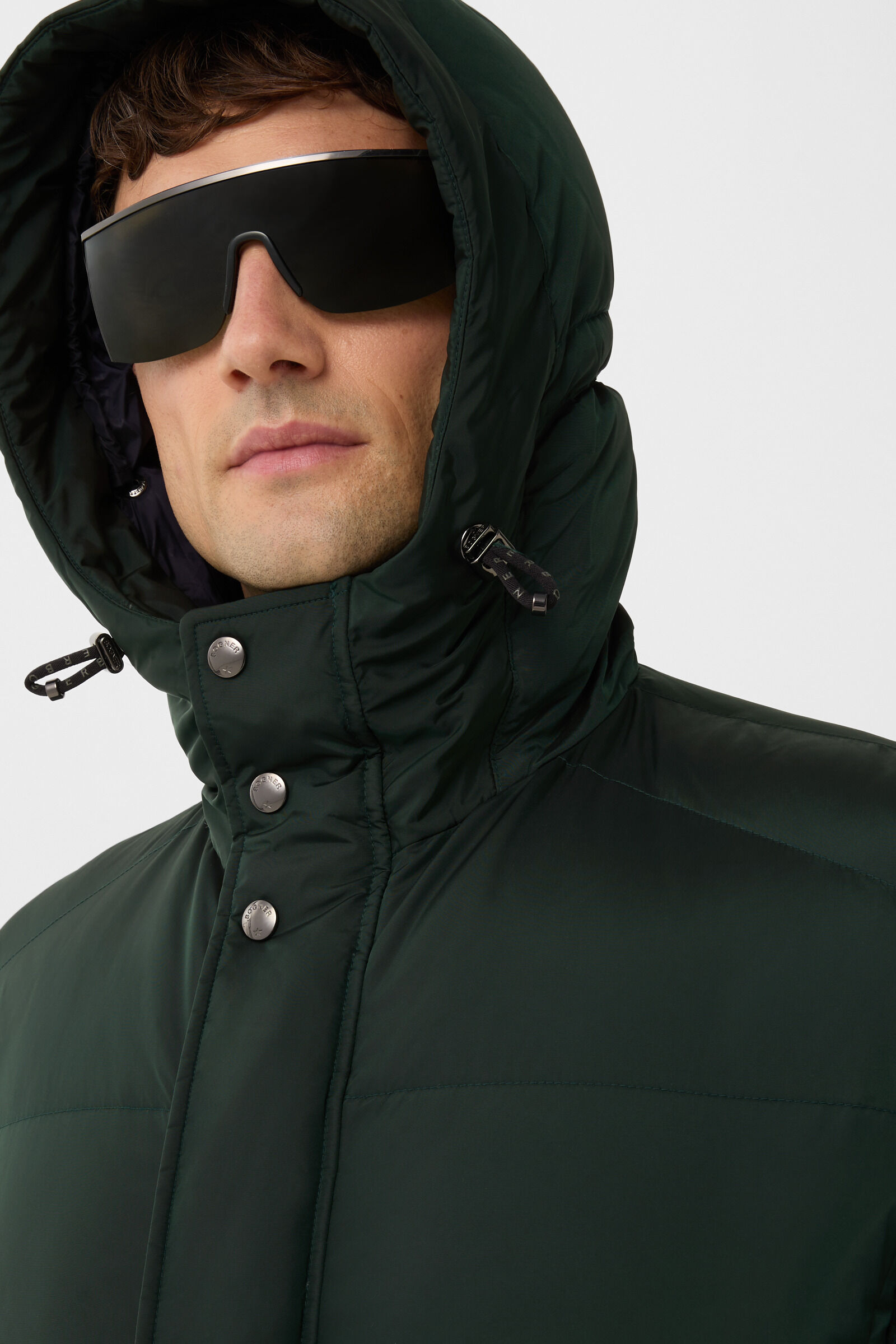 Jones down short coat Dark green