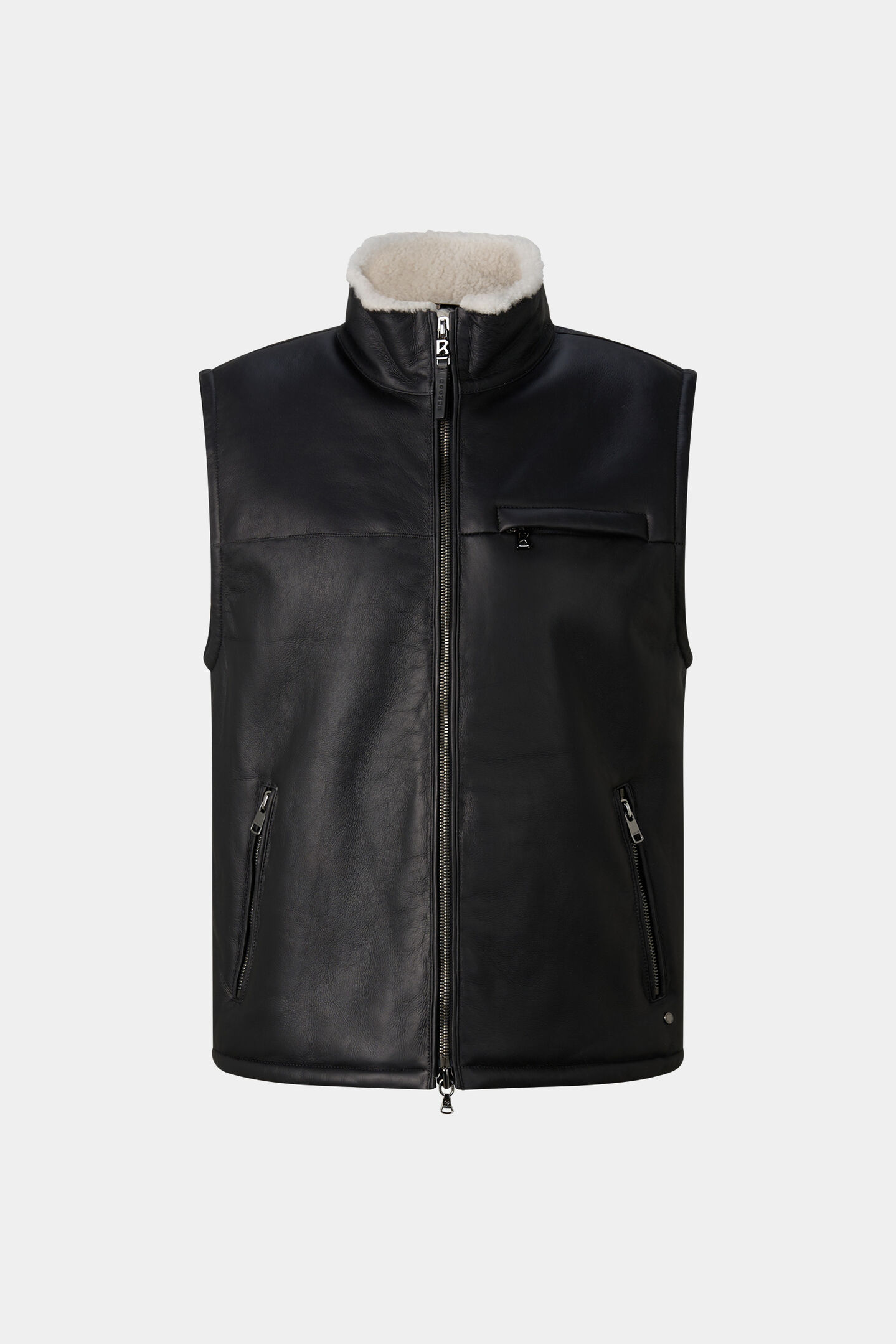 Rosso Lambskin Vest Black