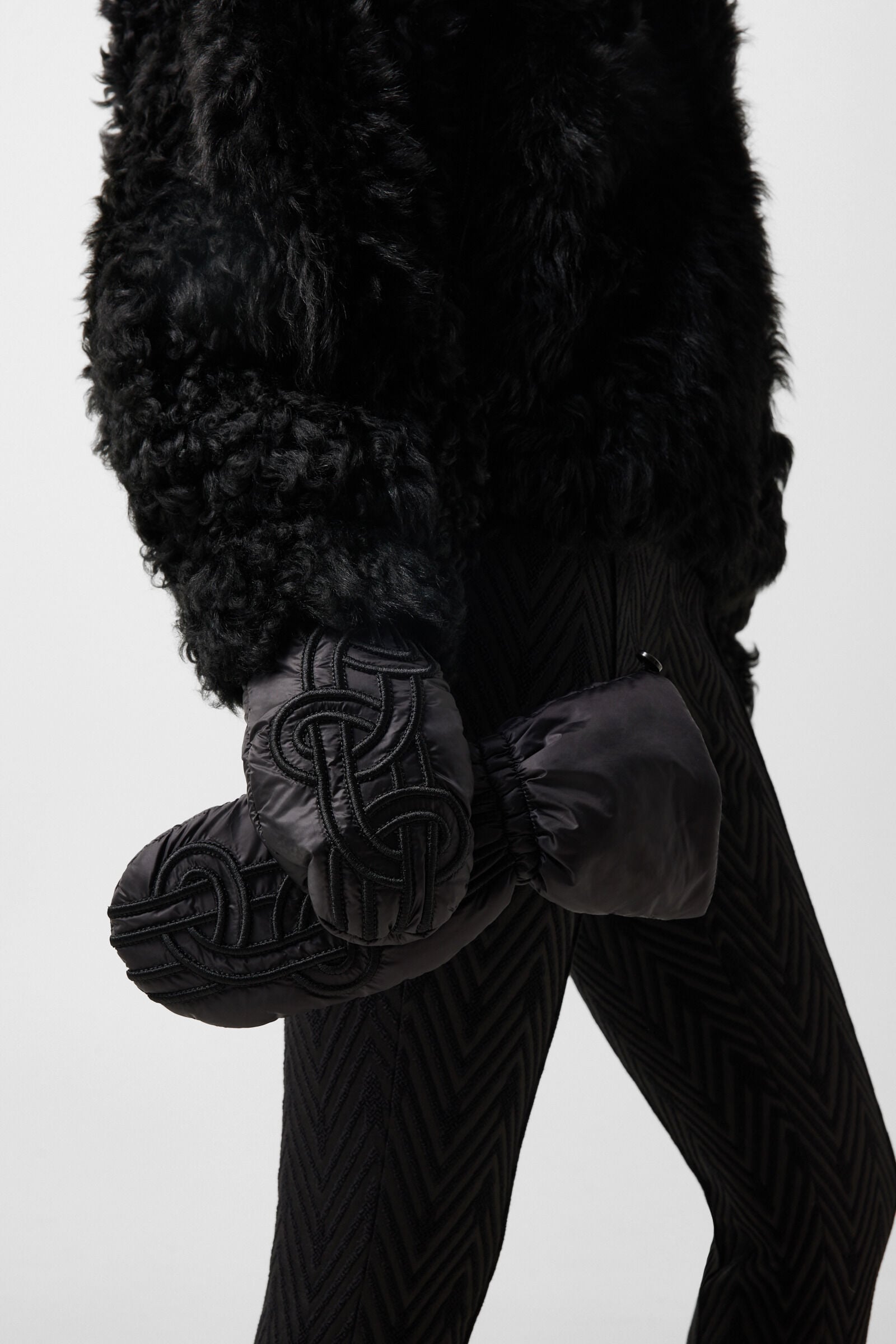 Liz lambskin jacket Black