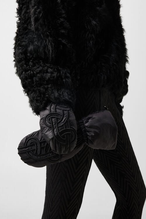 Liz lambskin jacket Black