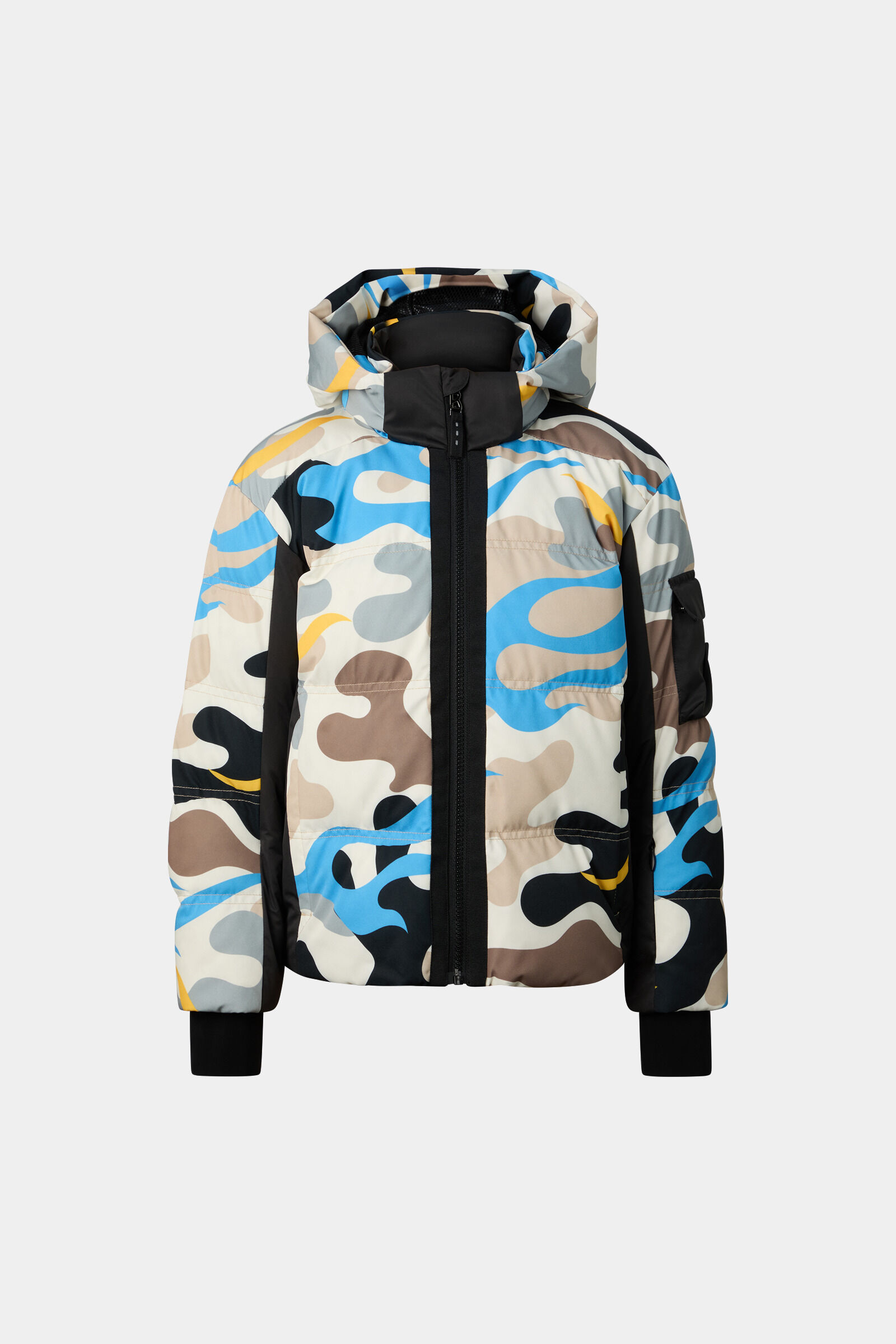 Pablo Children's Down Ski Jacket Beige/Blue/Black