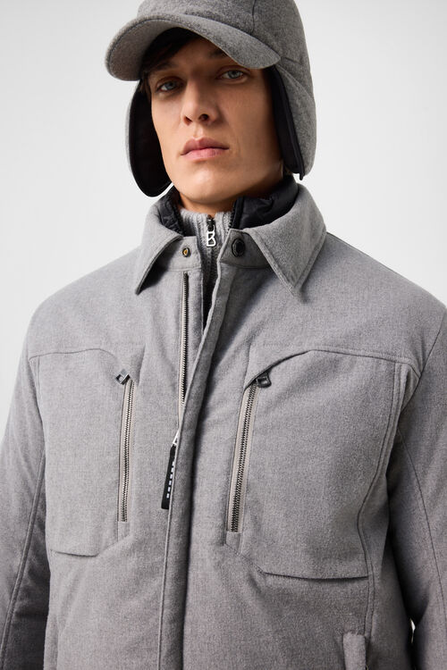 Flanell-Jacke Flave Hellgrau