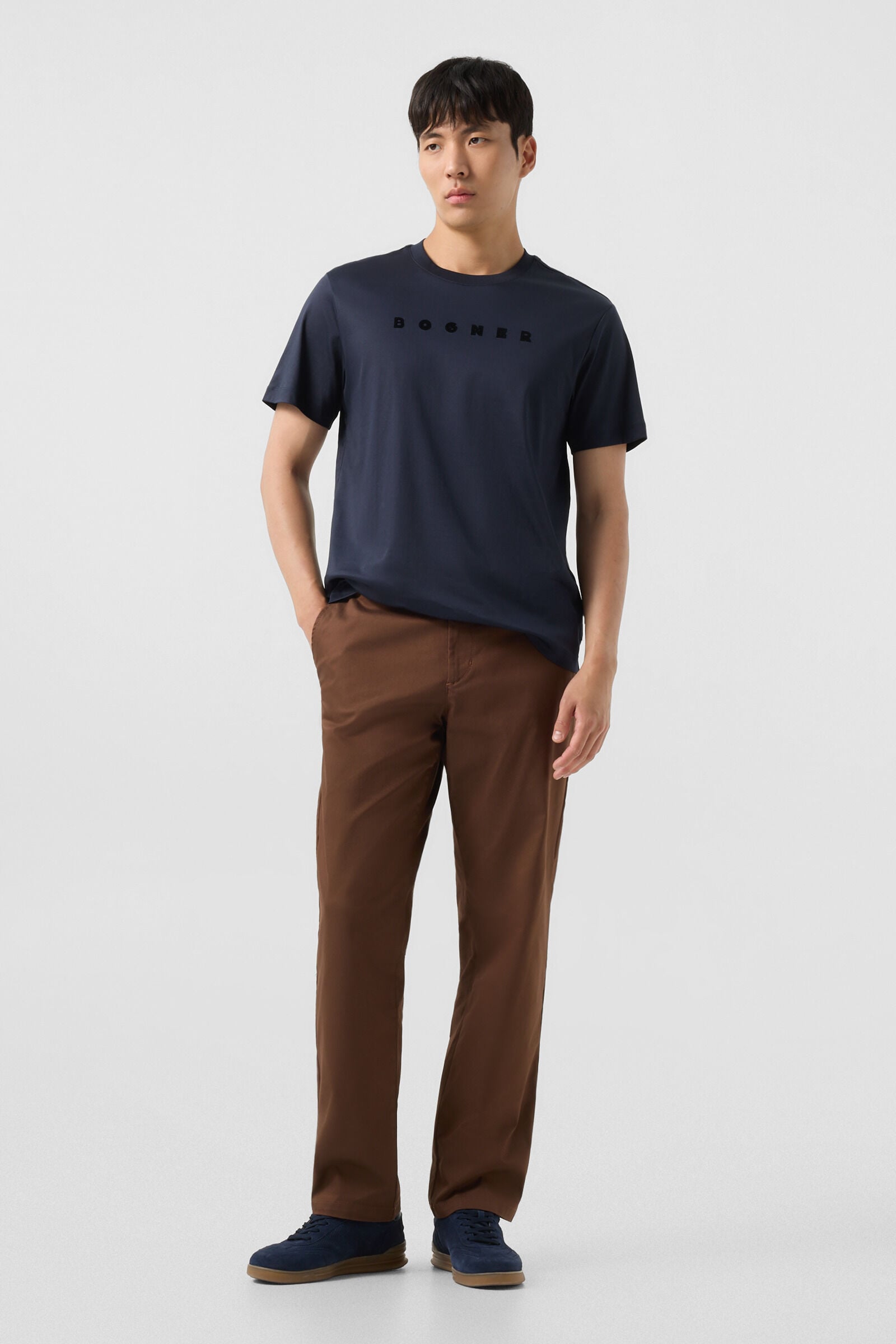 Cotton T-shirt Lukas Navy blue
