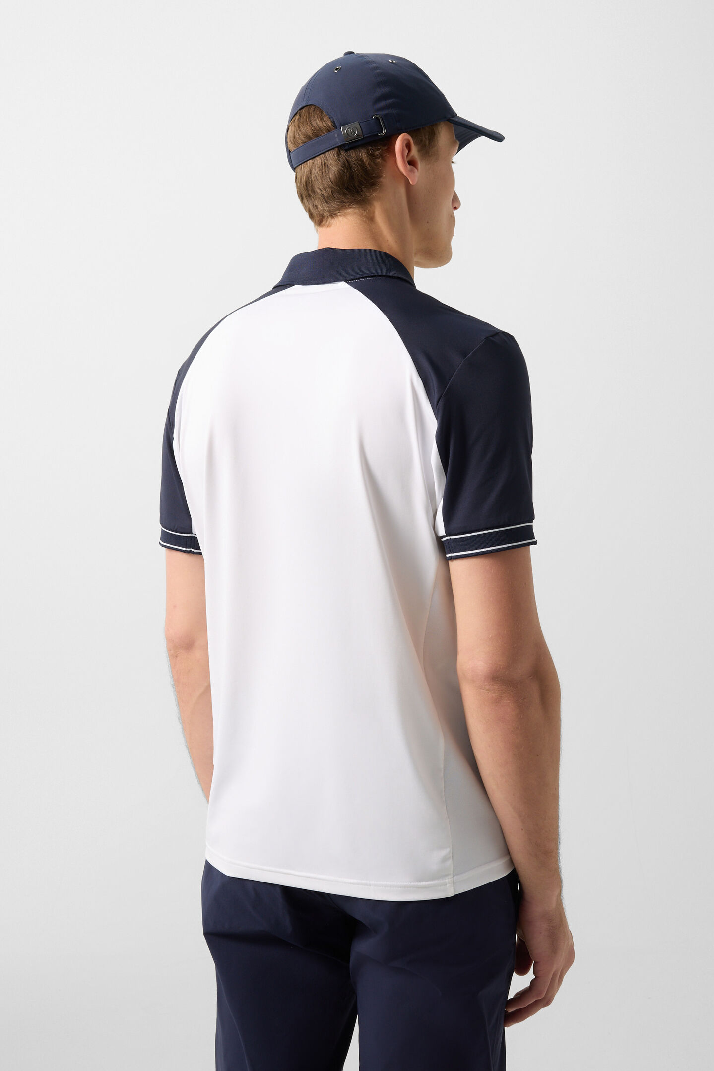 Fabius functional short-sleeved top White/navy blue