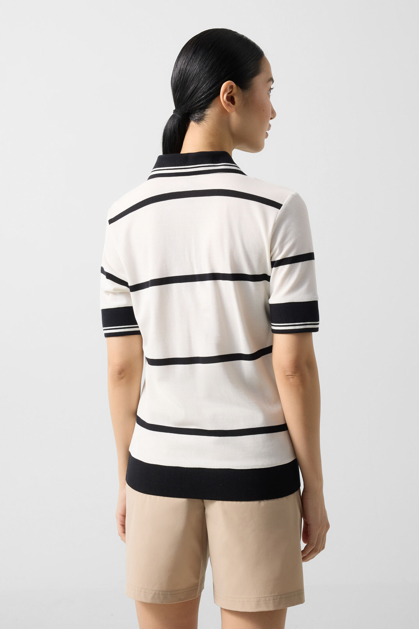 Jessi polo shirt Off-white/black