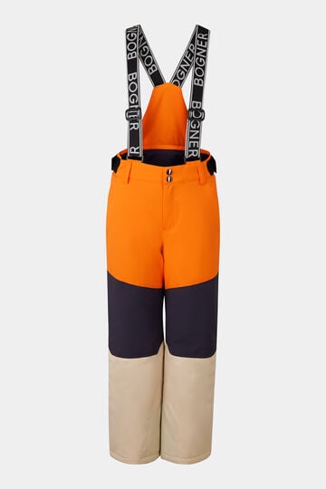 Kids Pantalon de ski Yuki Orange/bleu marine/beige Kids Pantalon de ski Yuki Orange/bleu marine/beige