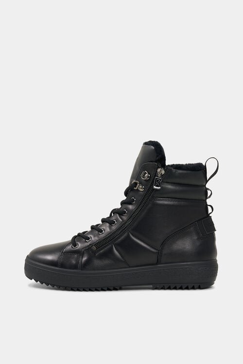Mid Boots Anchorage with spikes Black