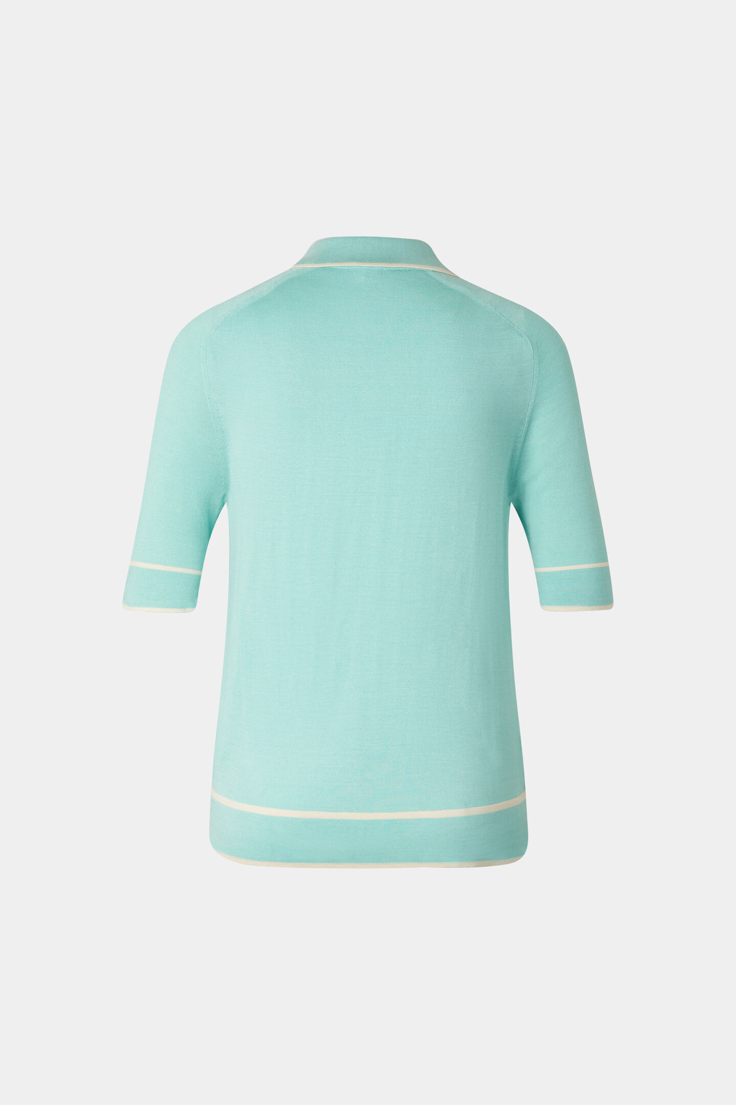 Peaches silk knit jacket Cyan-blue