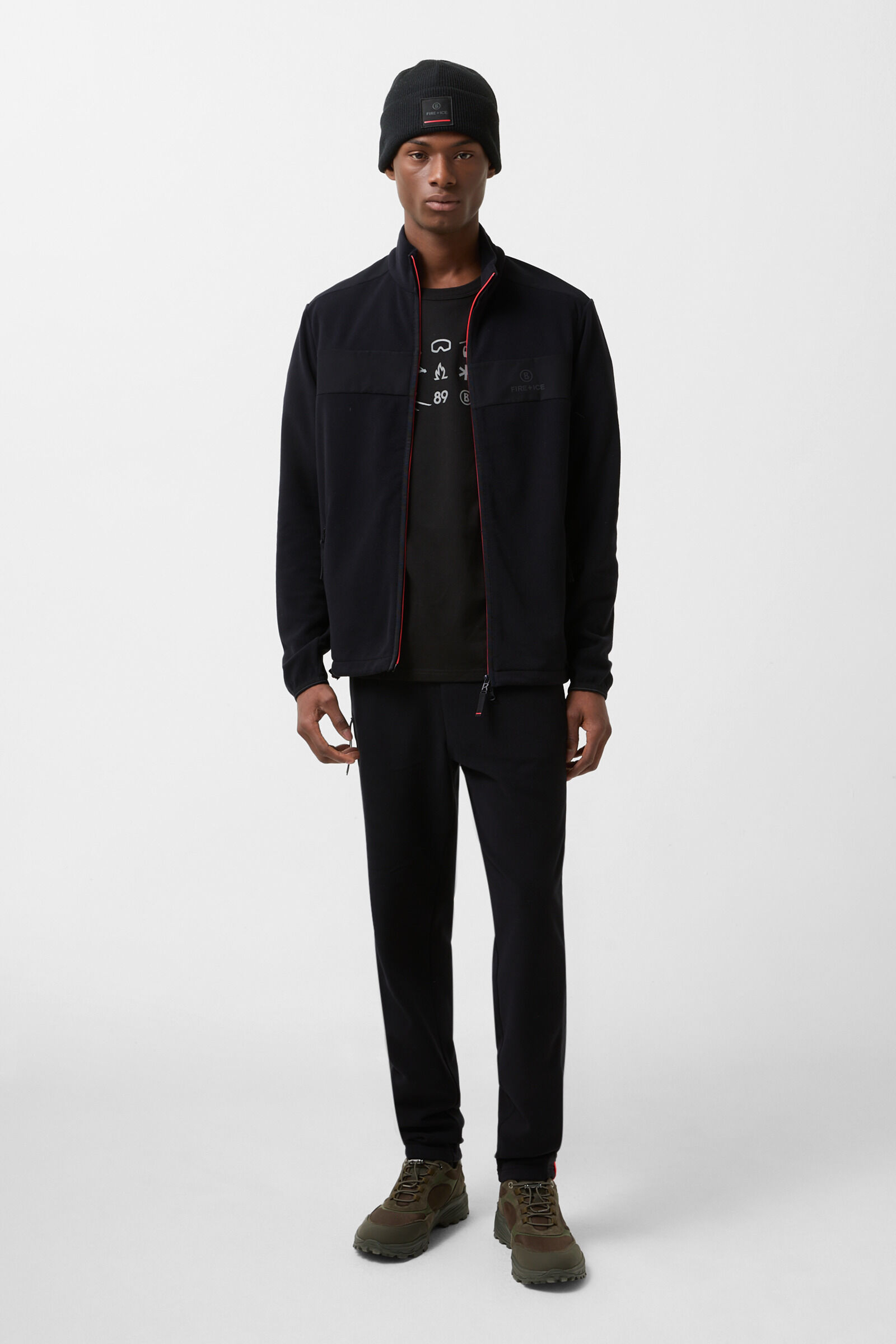 Broder fleece trousers Black