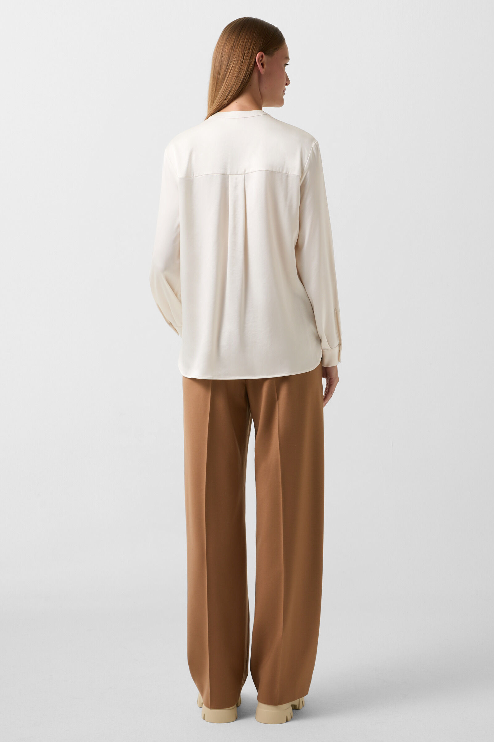 Gerrit satin blouse Cream