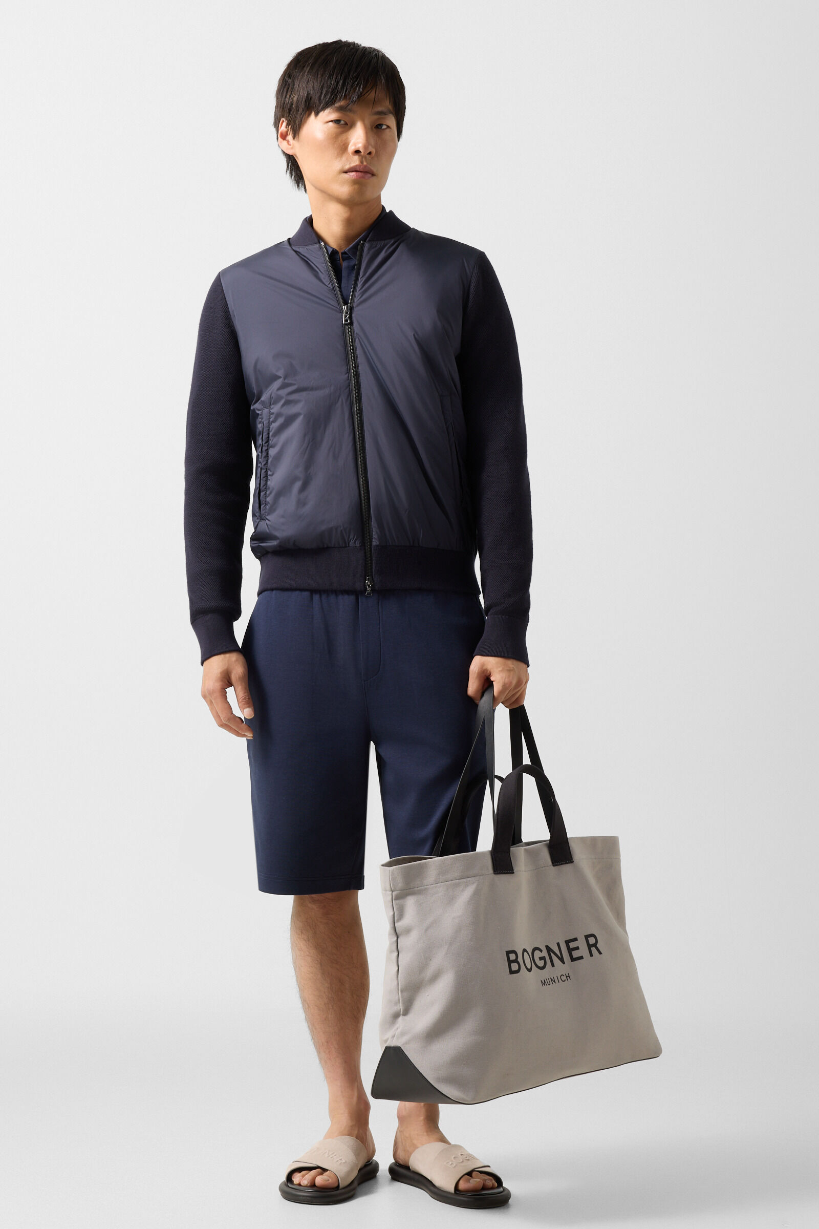 Hybrid-Strickjacke Zisco Navy-Blau