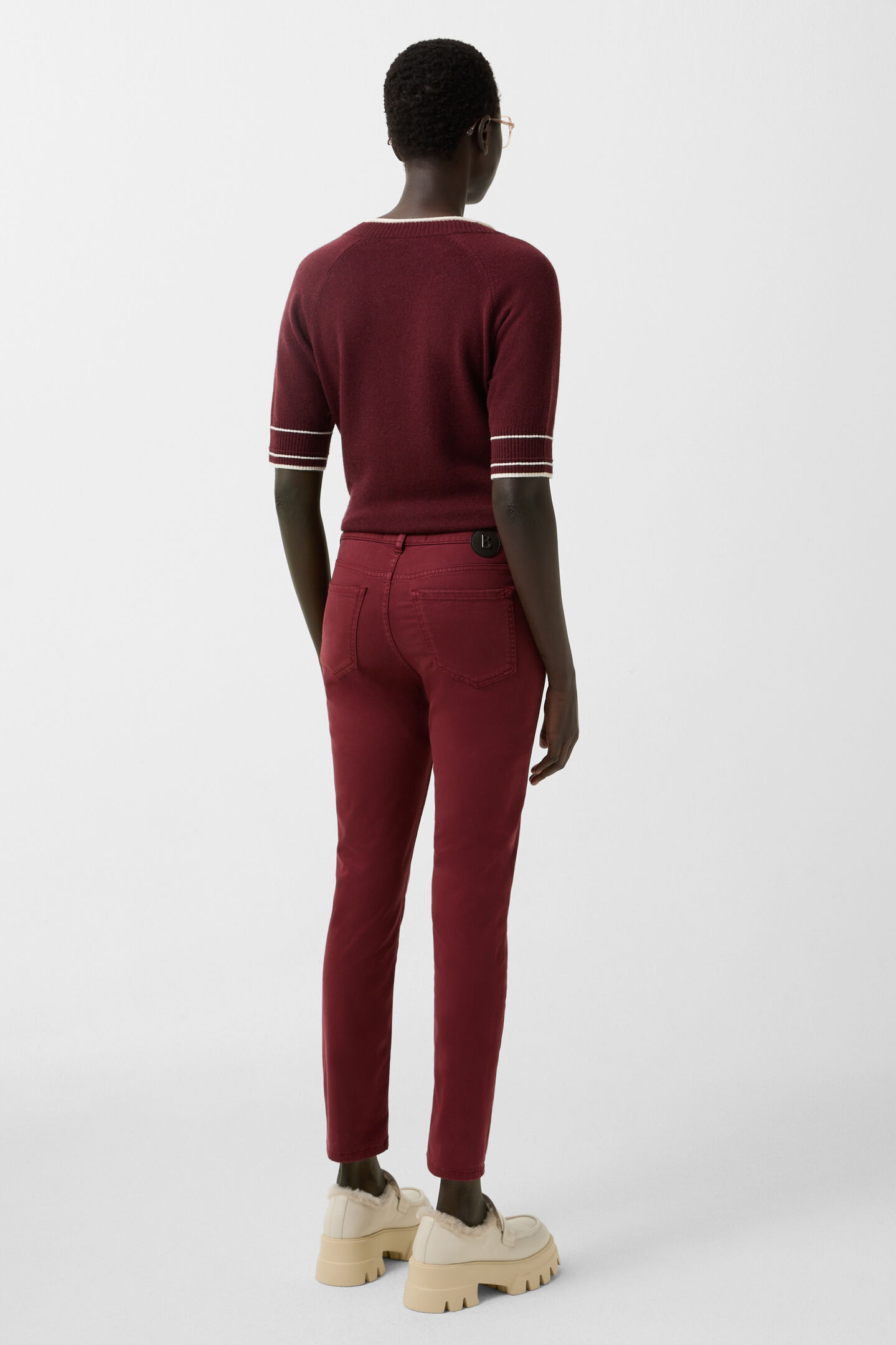 7/8 pants Julie Wine red
