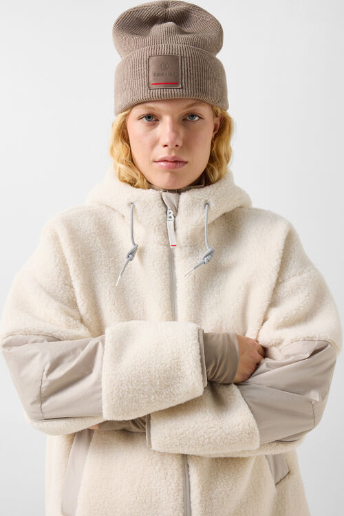 Midlayer-Teddy-Jacke Naera Off-White