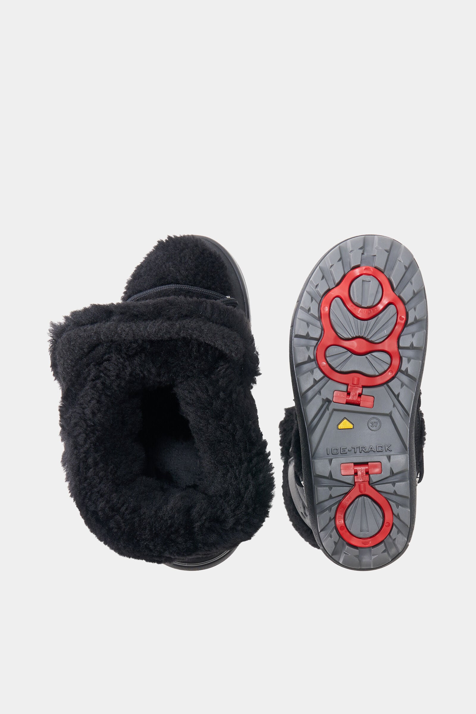 Snow Boots Chamonix mit Spikes Schwarz