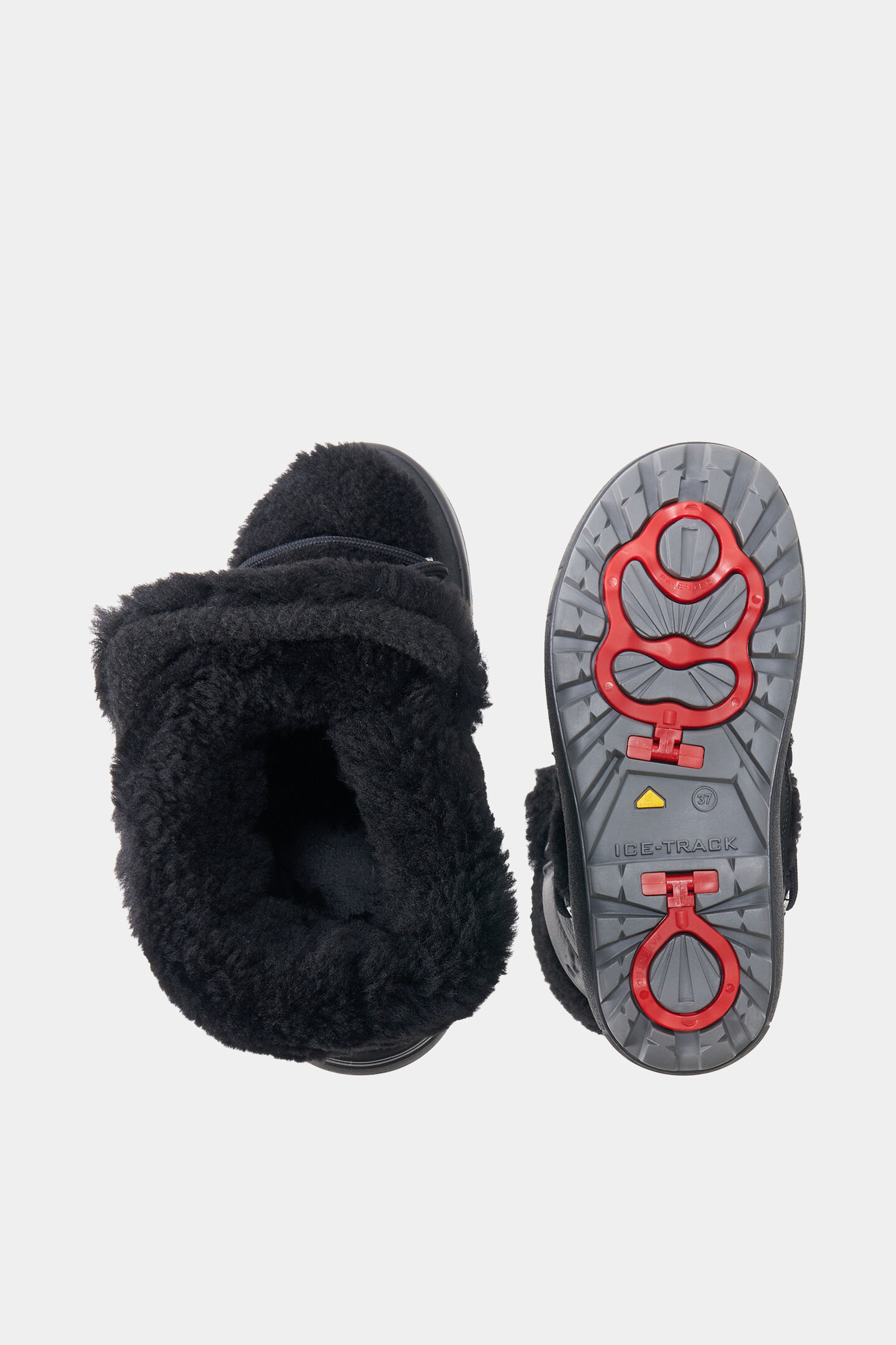 Snow Boots Chamonix mit Spikes Schwarz