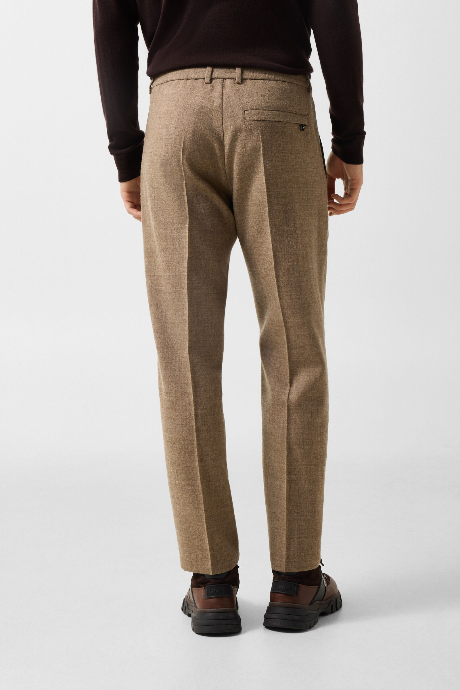 Marcus virgin wool blend trousers Khaki