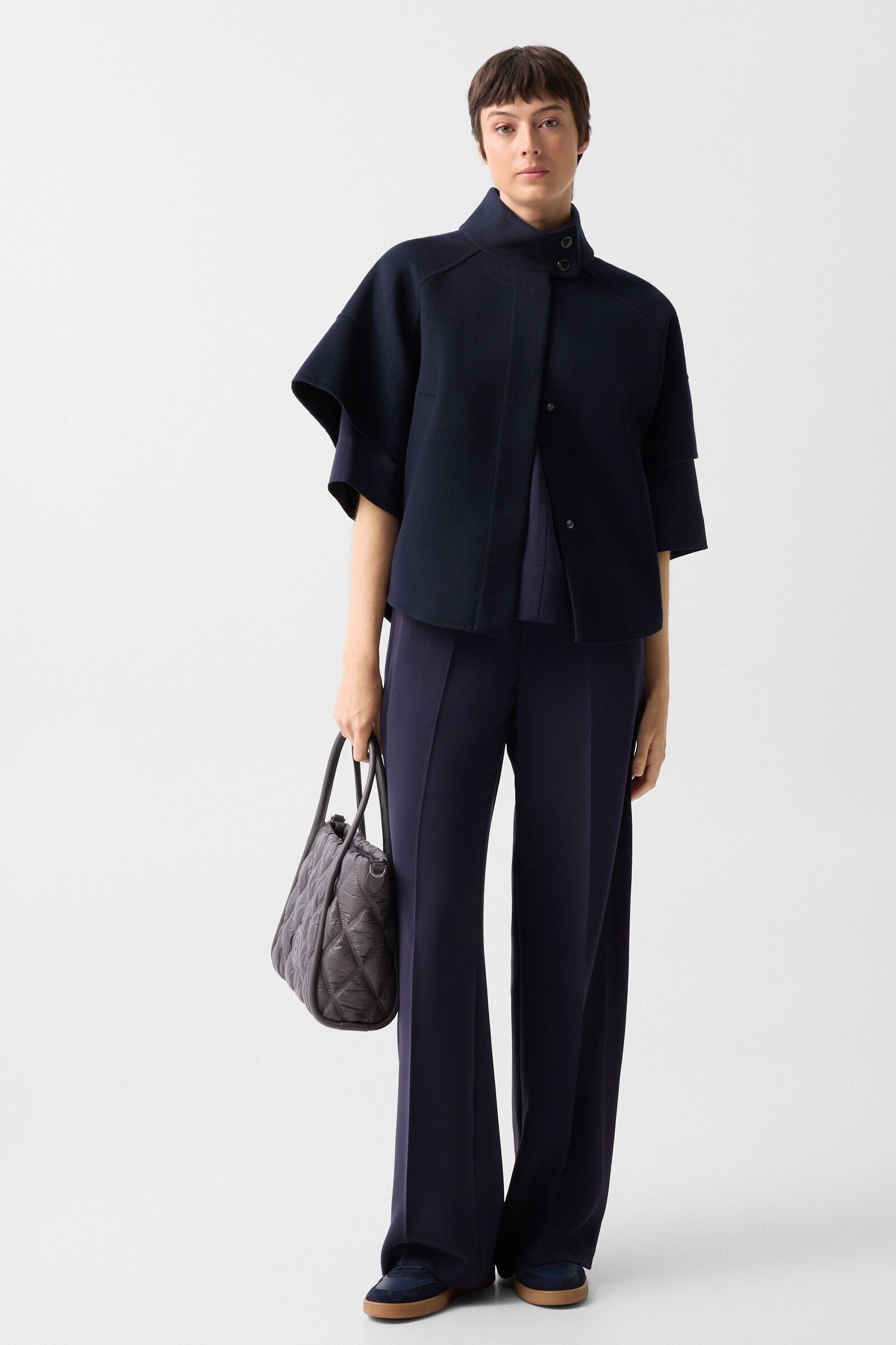 Cr&ecirc;pehose Enny Navy-Blau